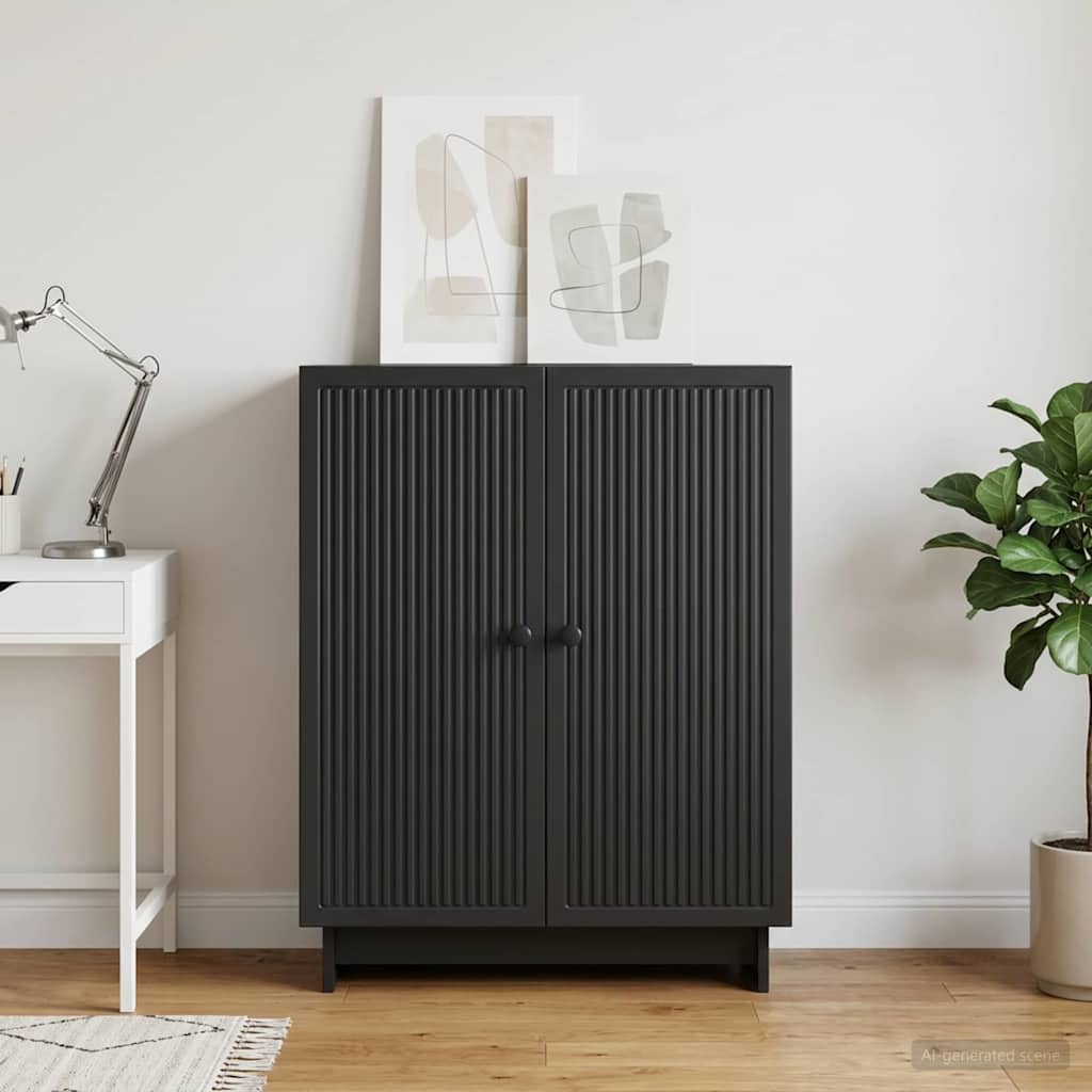 Sideboard Sort 66 x 34,5 x 90 cm Konstrueret træ