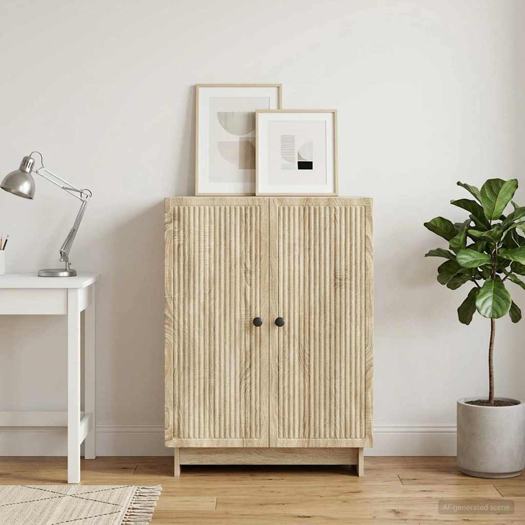 Sideboard Sonoma-eg 66 x 34,5 x 90 cm Konstrueret træ