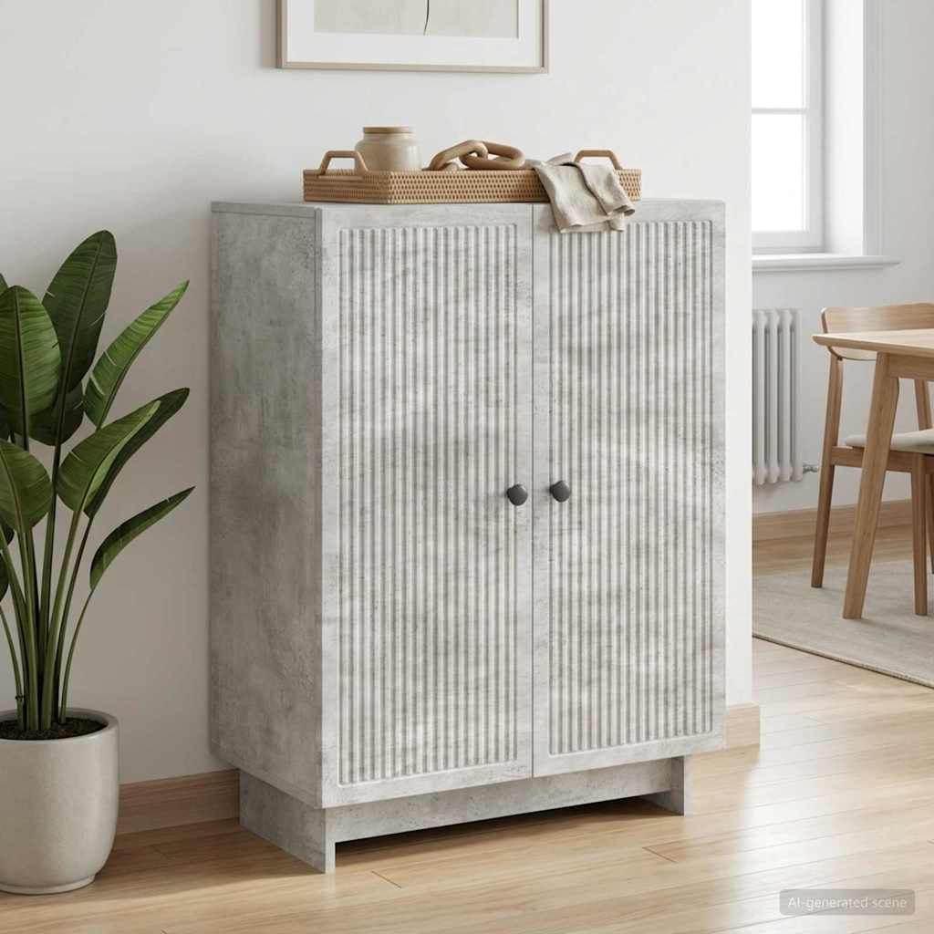 Sideboard Betongrå 66 x 34,5 x 90 cm Konstrueret træ