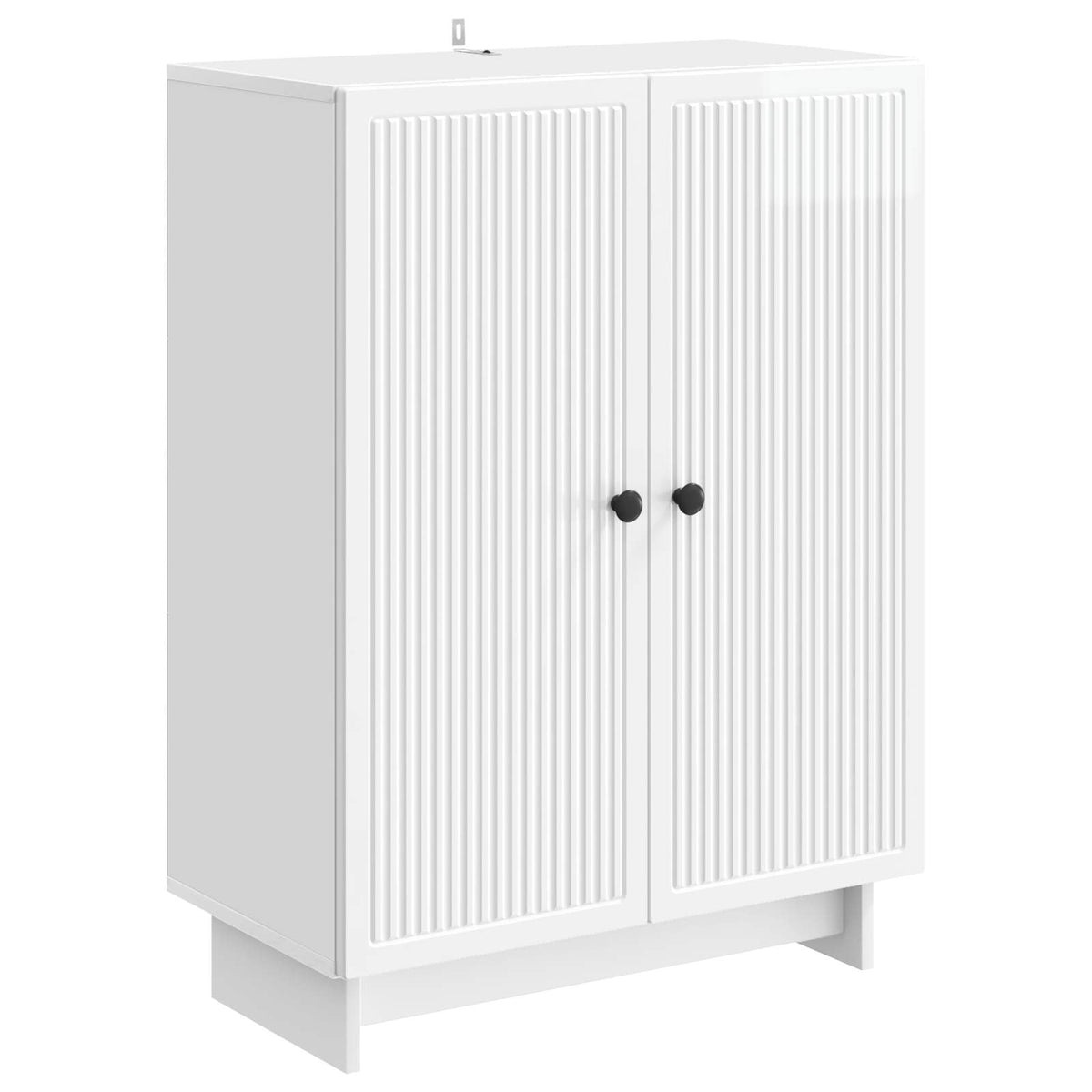 Sideboard Hvid højglans 66 x 34,5 x 90 cm Konstrueret træ