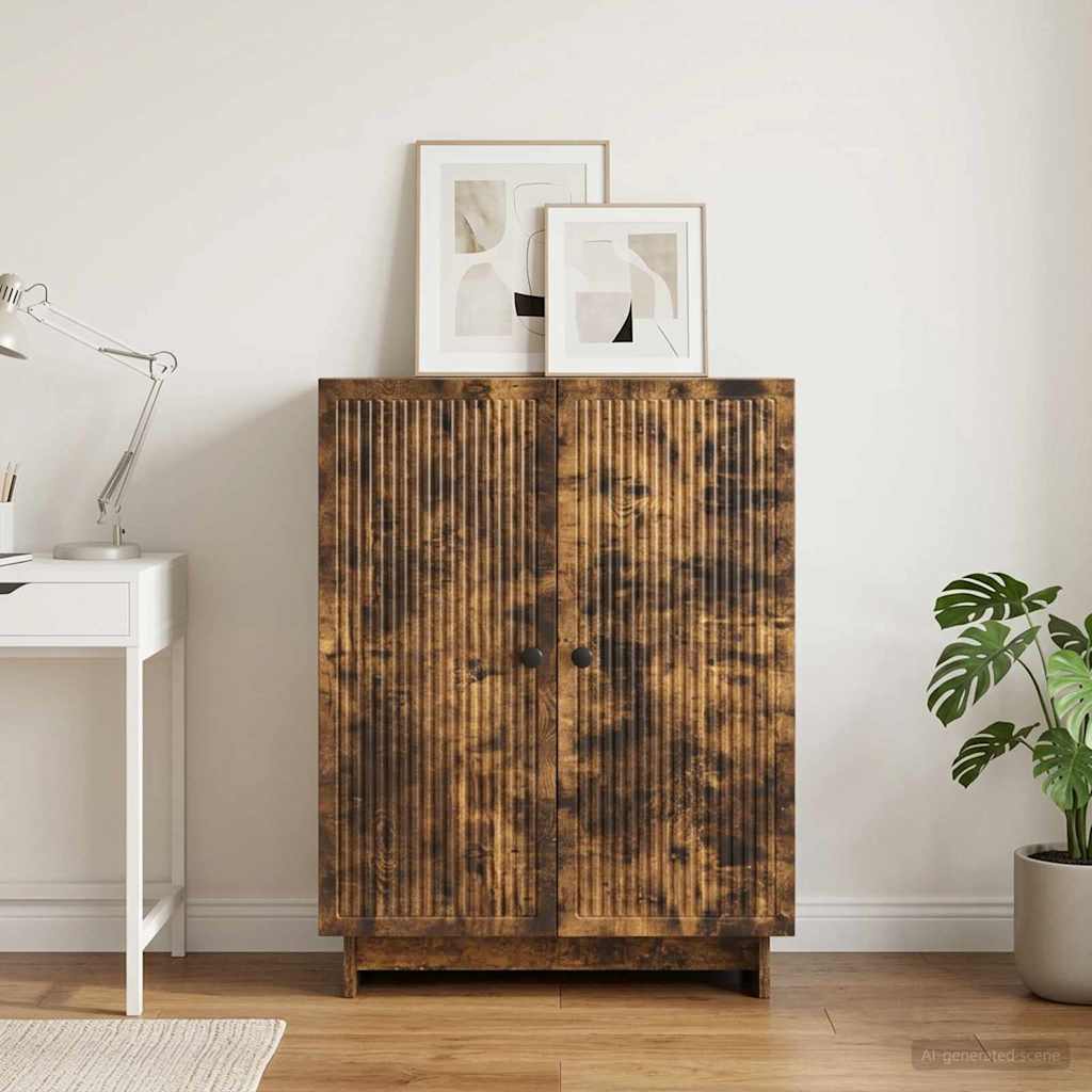 Sideboard Røget eg 66 x 34,5 x 90 cm Konstrueret træ