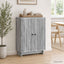Sideboard Grå sonoma-eg 66 x 34,5 x 90 cm Konstrueret træ