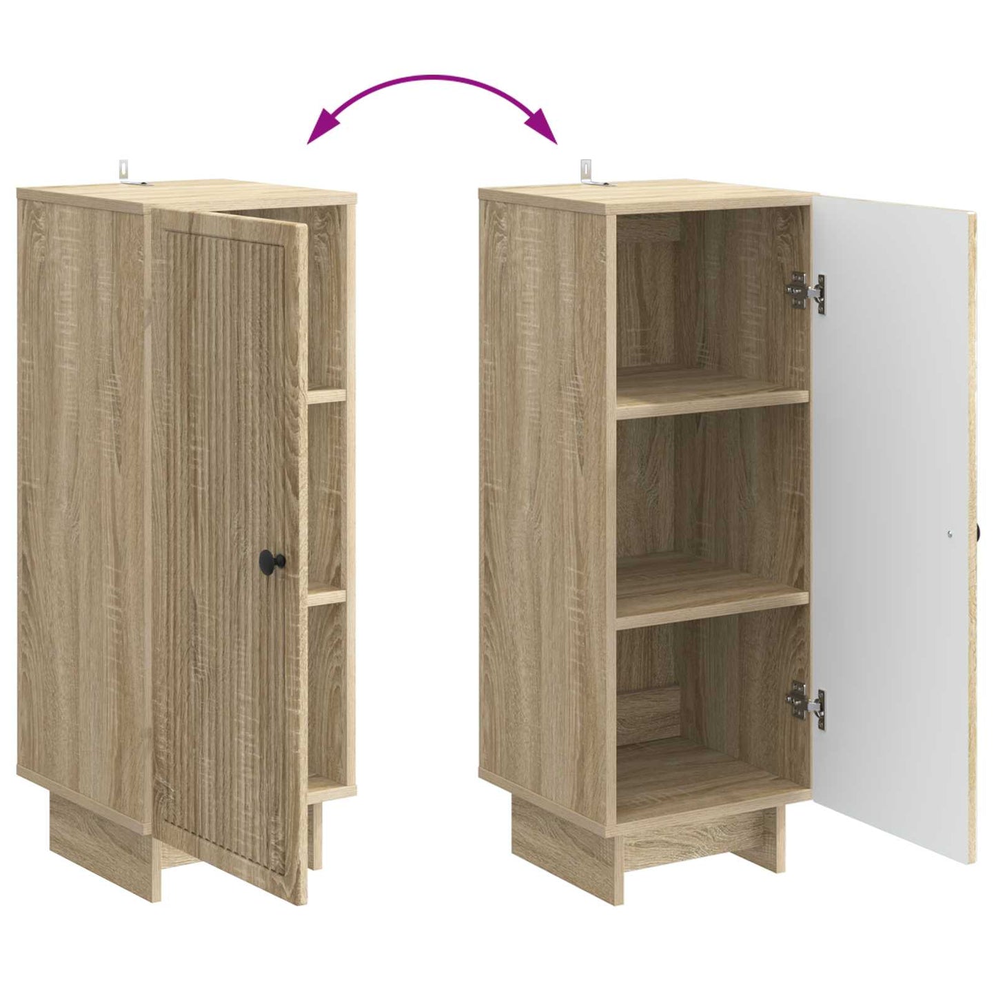 Sideboard Sonoma-eg 33 x 34,5 x 90 cm Konstrueret træ