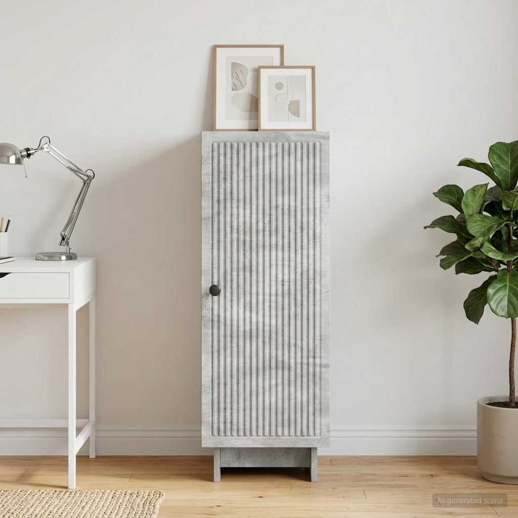 Sideboard Betongrå 33 x 34,5 x 90 cm Konstrueret træ