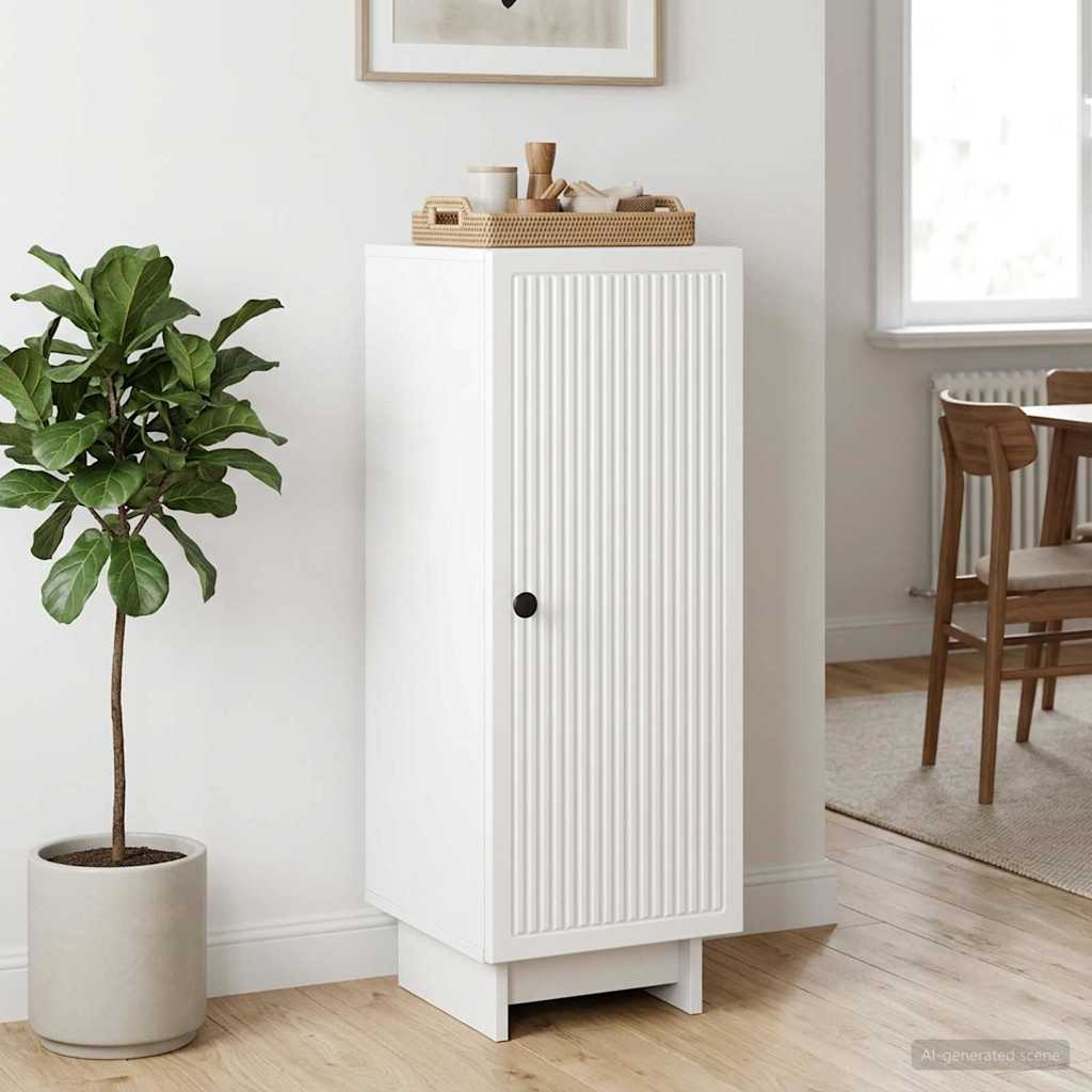 Sideboard Hvid højglans 33 x 34,5 x 90 cm Konstrueret træ