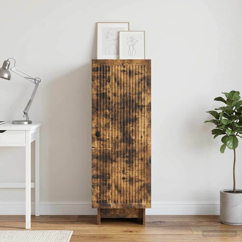 Sideboard Røget eg 33 x 34,5 x 90 cm Konstrueret træ