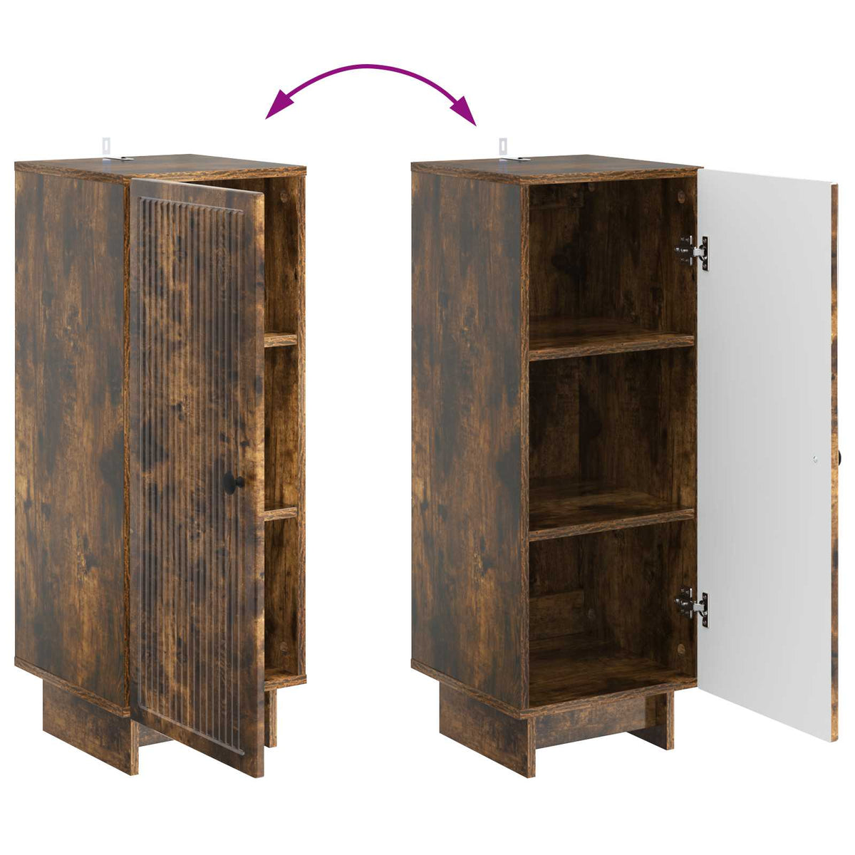 Sideboard Røget eg 33 x 34,5 x 90 cm Konstrueret træ