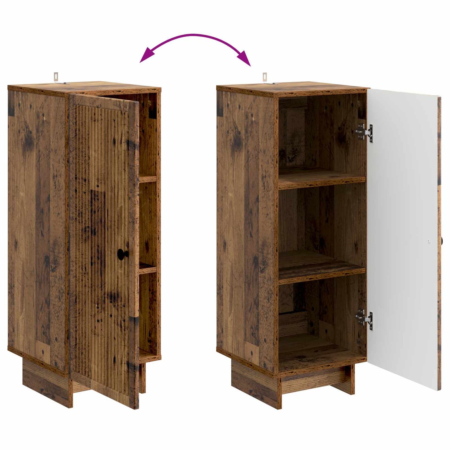 Sideboard Gammelt træ 33 x 34,5 x 90 cm Konstrueret træ