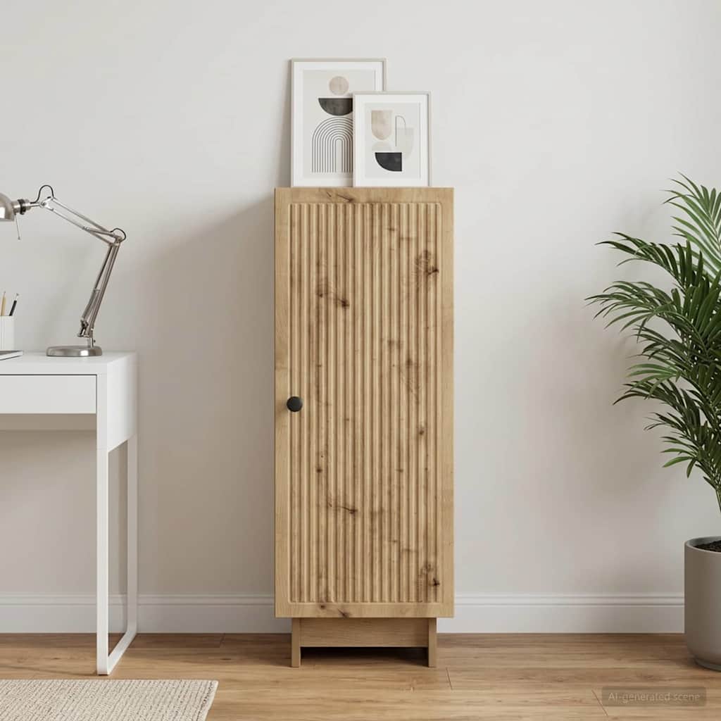 Sideboard Artisan-eg 33 x 34,5 x 90 cm Konstrueret træ