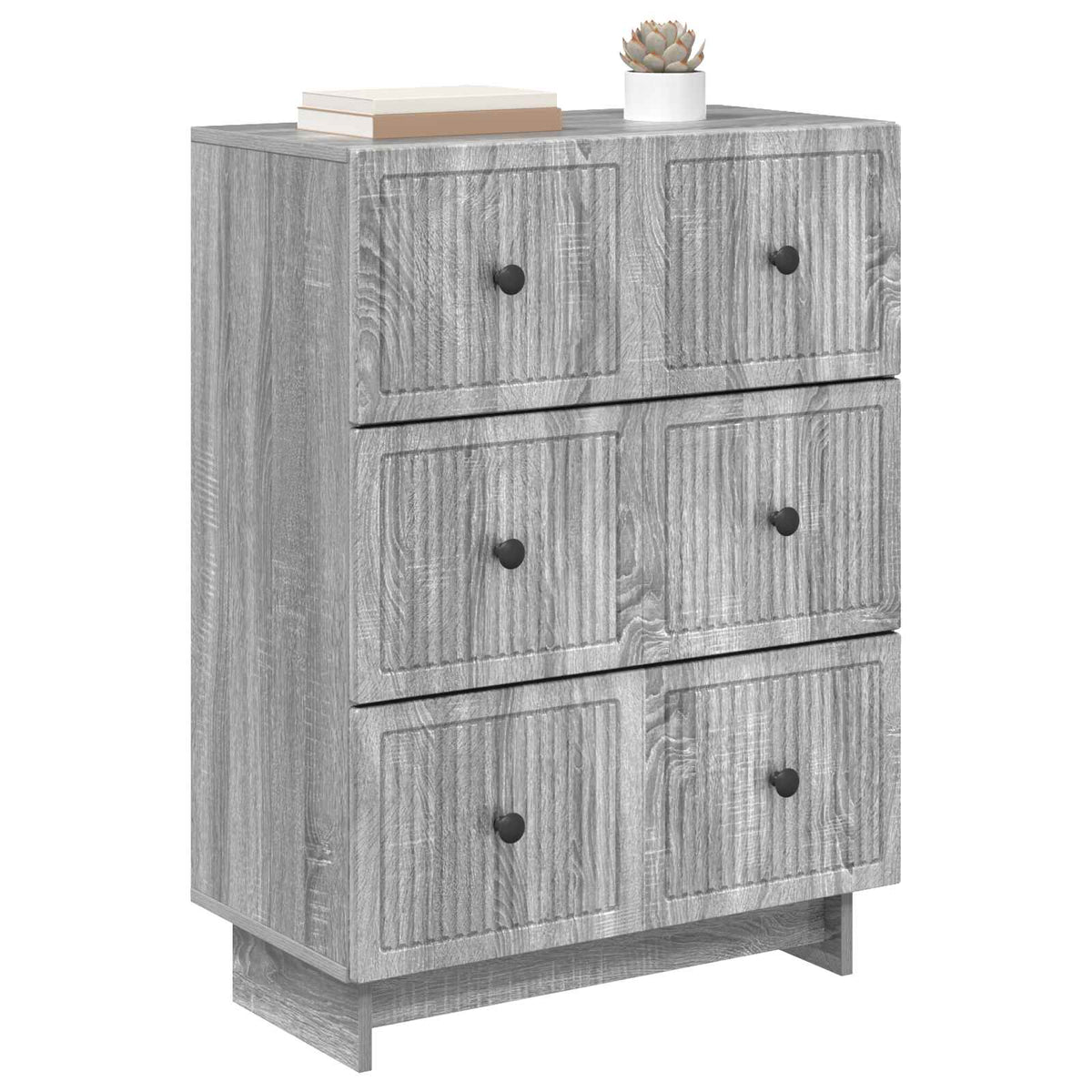 Skuffeskab 66 x 34,5 x 90 cm Konstrueret træ Grå sonoma-eg
