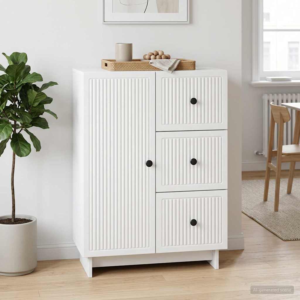Sideboard Hvid 66 x 34,5 x 90 cm Konstrueret træ