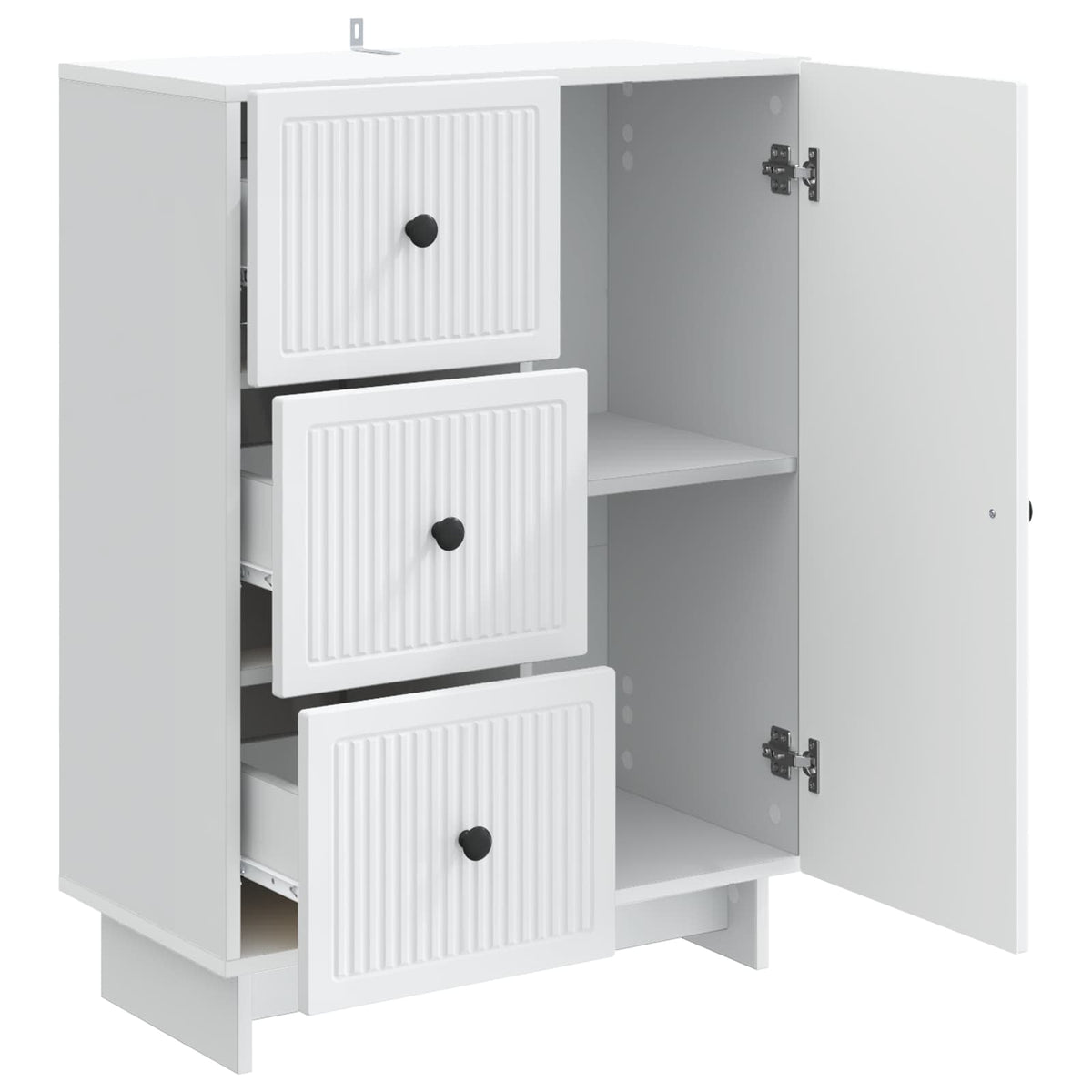 Sideboard Hvid 66 x 34,5 x 90 cm Konstrueret træ