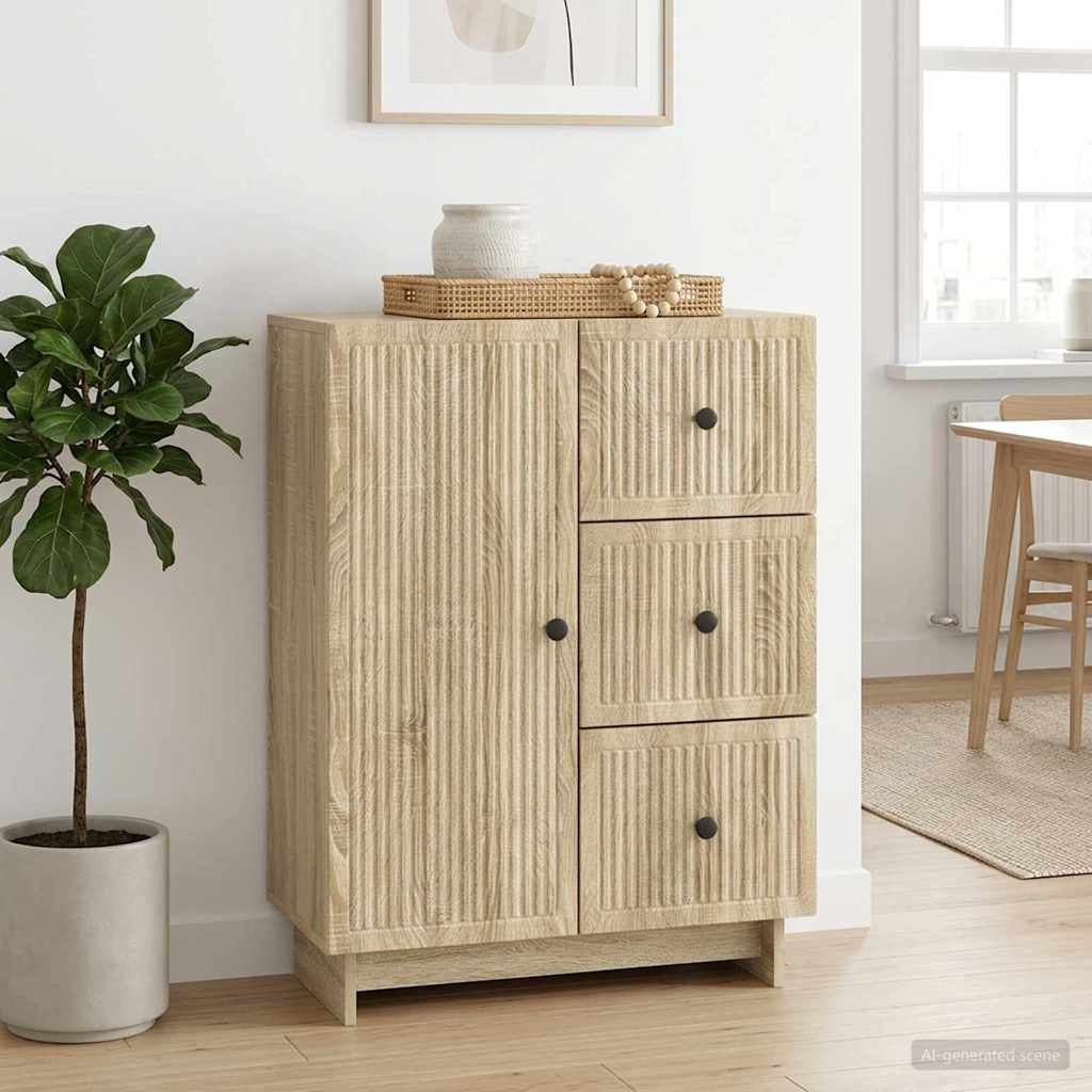 Sideboard Sonoma-eg 66 x 34,5 x 90 cm Konstrueret træ