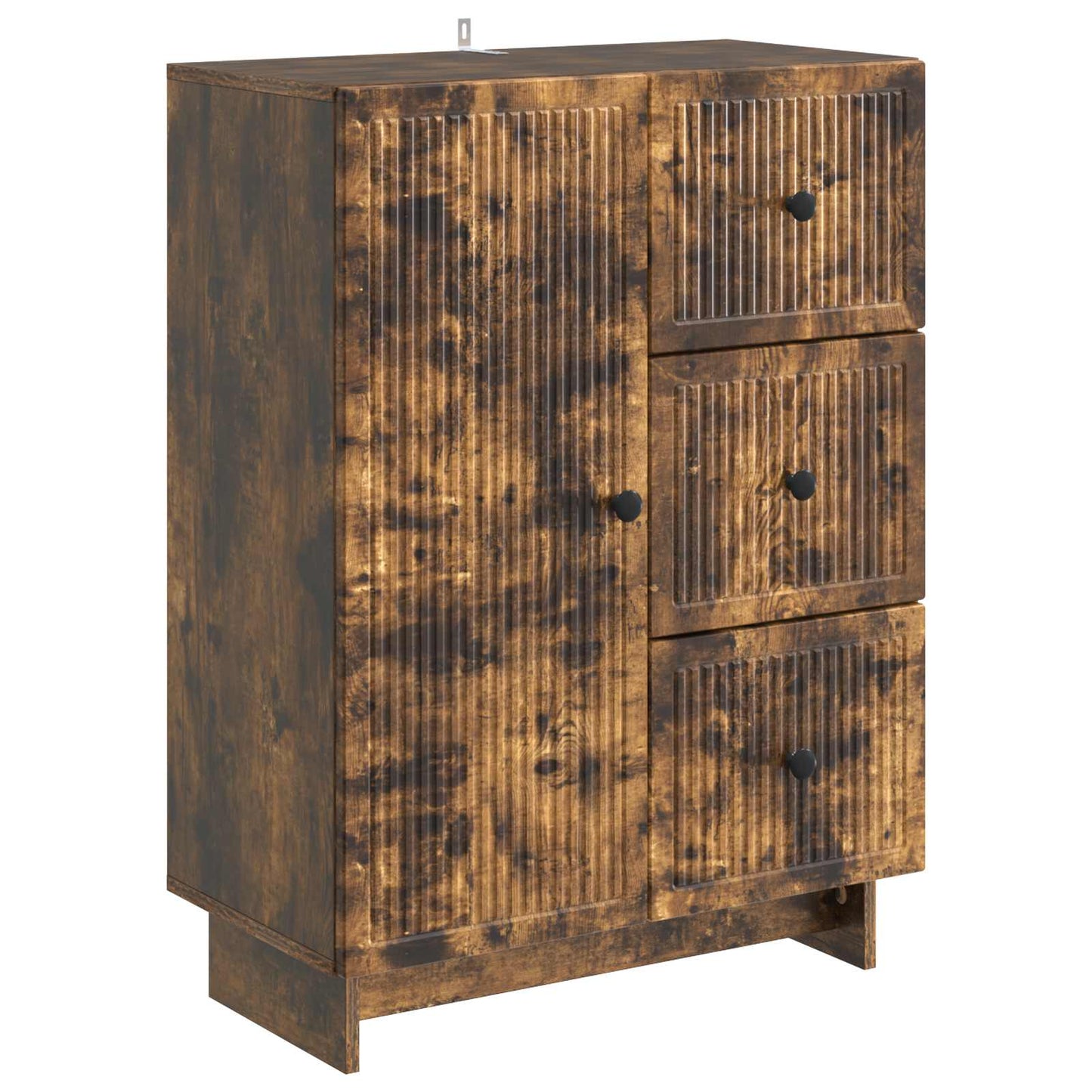 Sideboard med skuffe Røget eg 66 x 34,5 x 90 cm Konstrueret træ