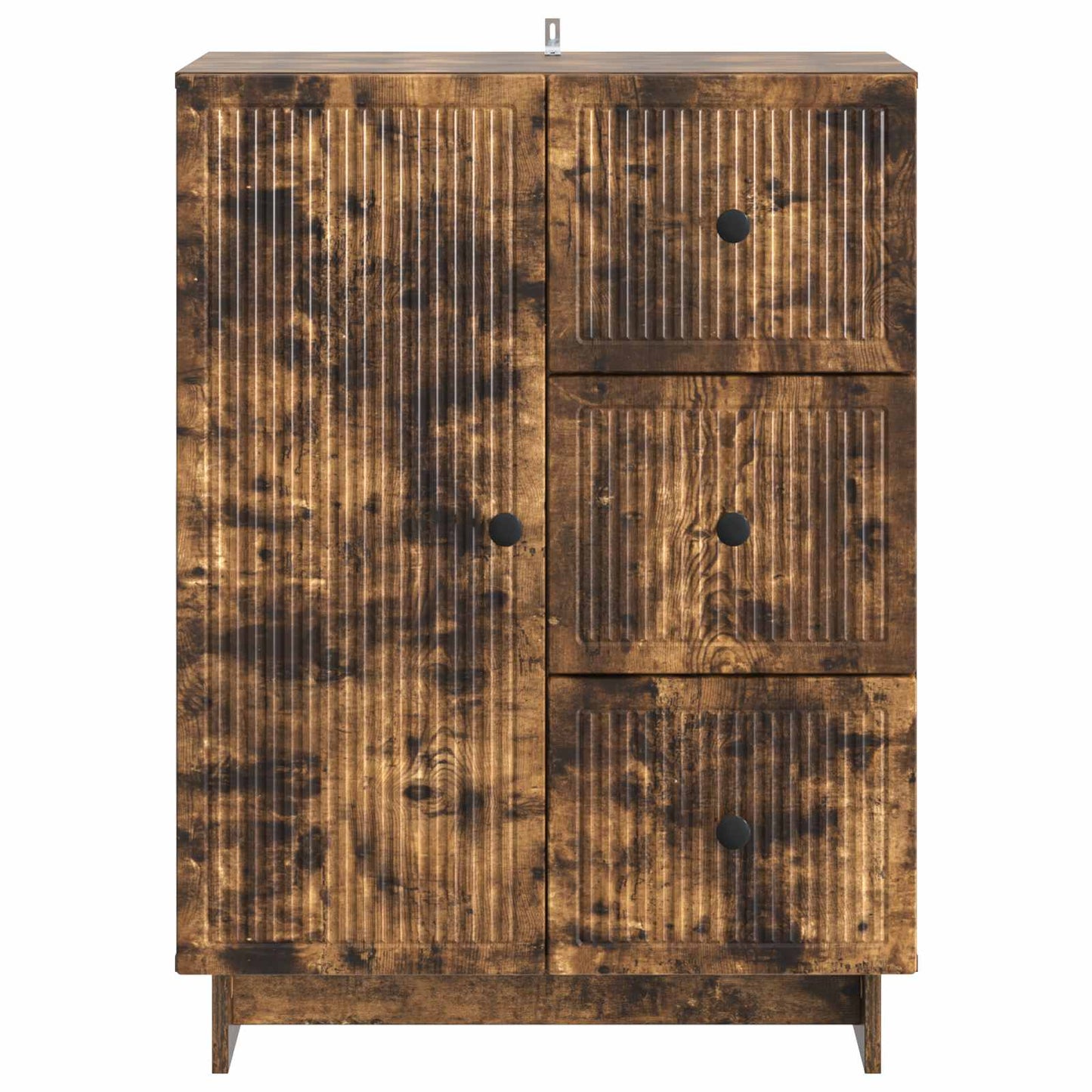 Sideboard med skuffe Røget eg 66 x 34,5 x 90 cm Konstrueret træ