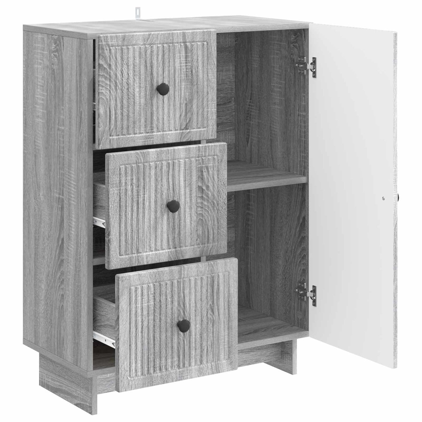 Sideboard Grå sonoma-eg 66 x 34,5 x 90 cm Konstrueret træ