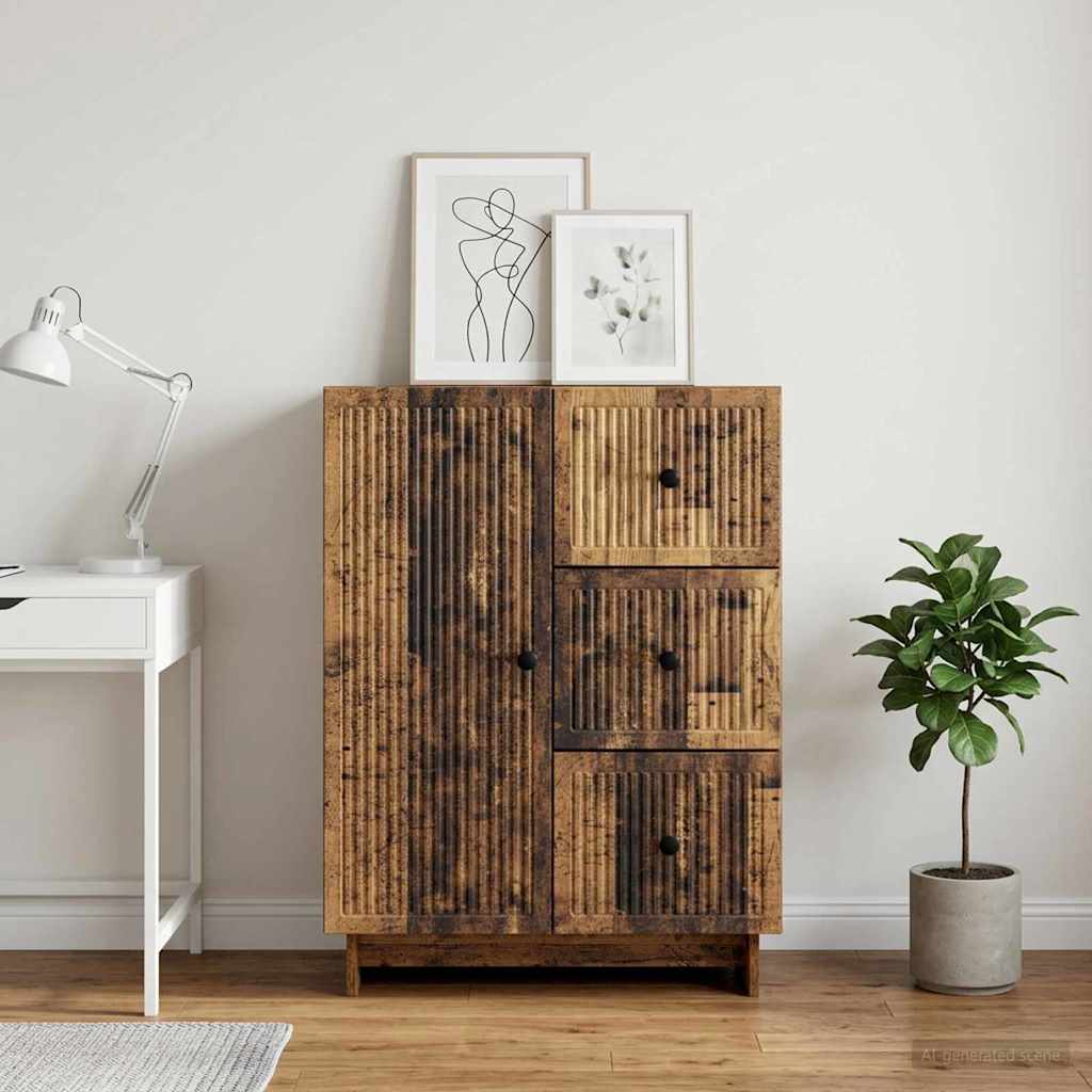 Sideboard Gammelt træ 66 x 34,5 x 90 cm Konstrueret træ
