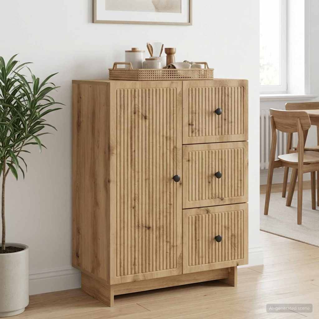 Sideboard Artisan-eg 66 x 34,5 x 90 cm Konstrueret træ