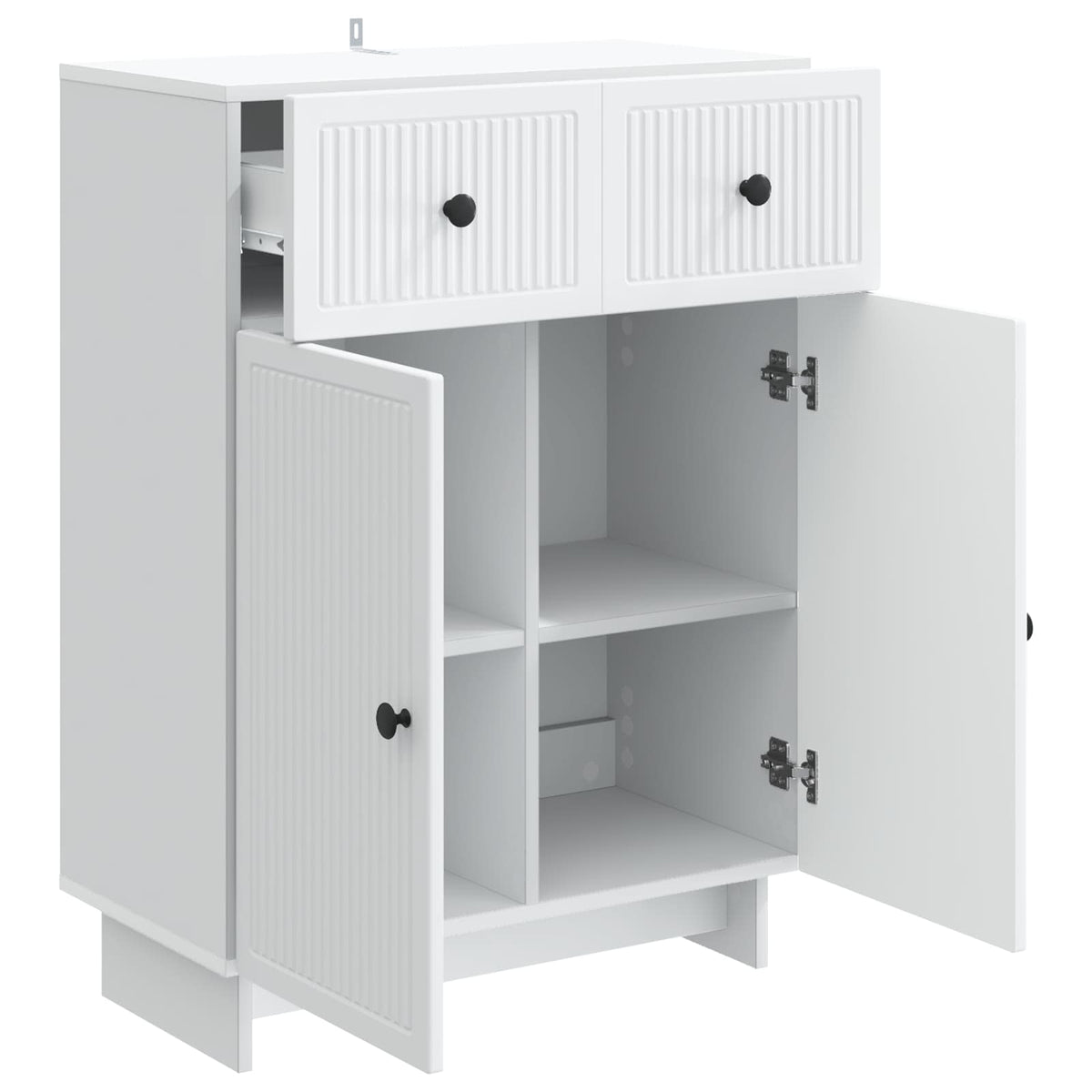 Sideboard Hvid 66 x 34,5 x 90 cm Konstrueret træ