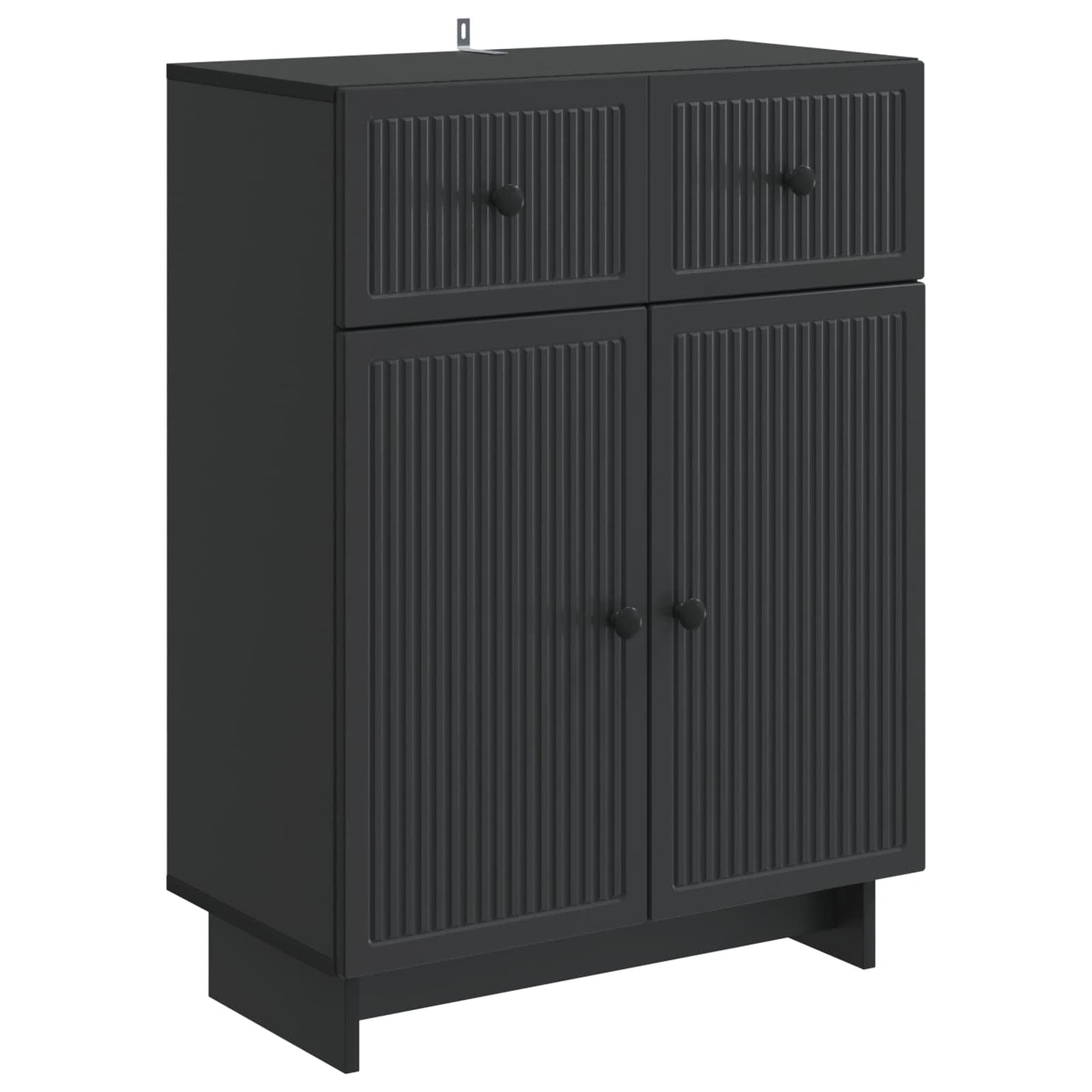 Sideboard Sort 66 x 34,5 x 90 cm Konstrueret træ