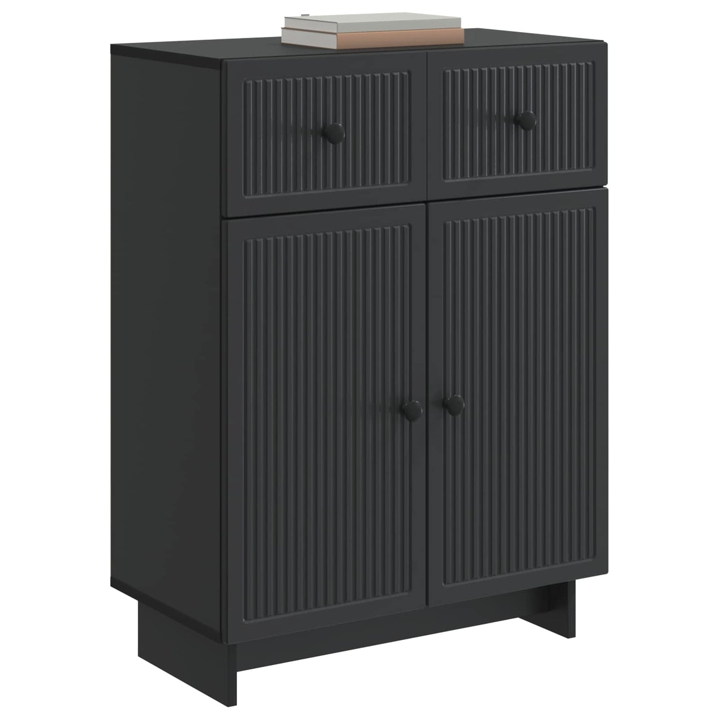 Sideboard Sort 66 x 34,5 x 90 cm Konstrueret træ