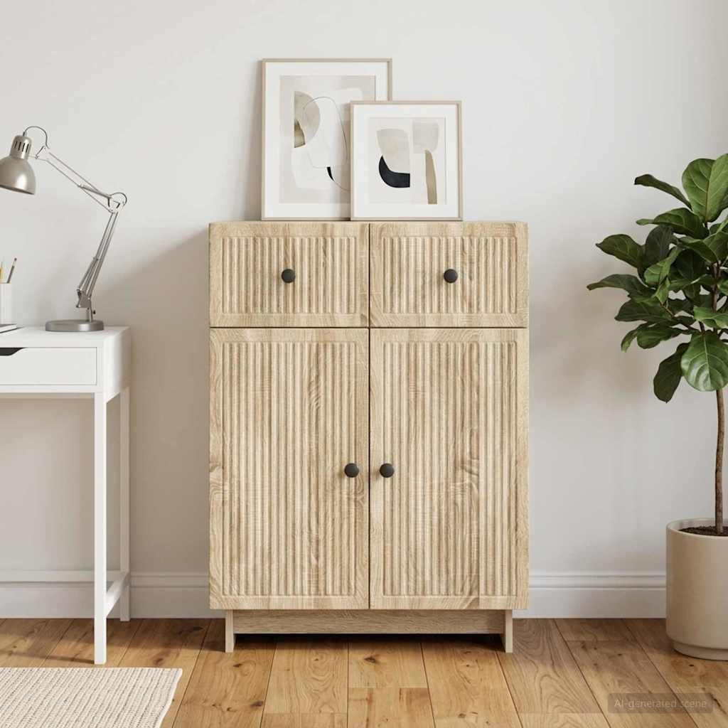 Sideboard Sonoma-eg 66 x 34,5 x 90 cm Konstrueret træ