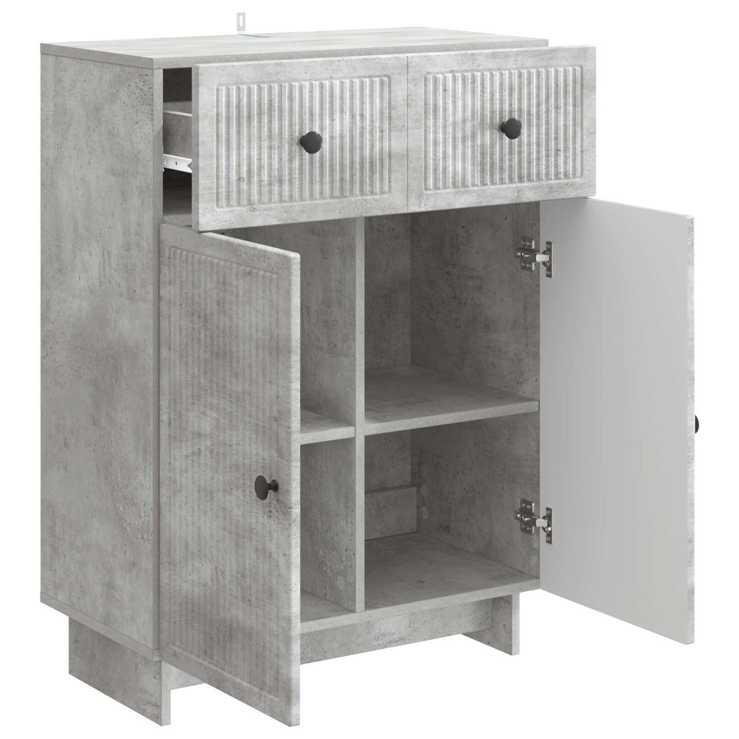 Sideboard Betongrå 66 x 34,5 x 90 cm Konstrueret træ