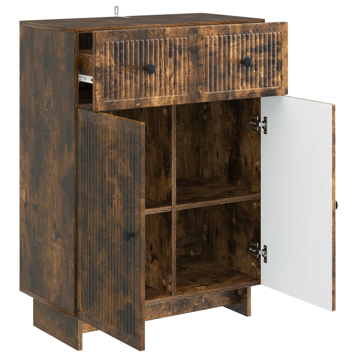 Sideboard Røget eg 66 x 34,5 x 90 cm Konstrueret træ