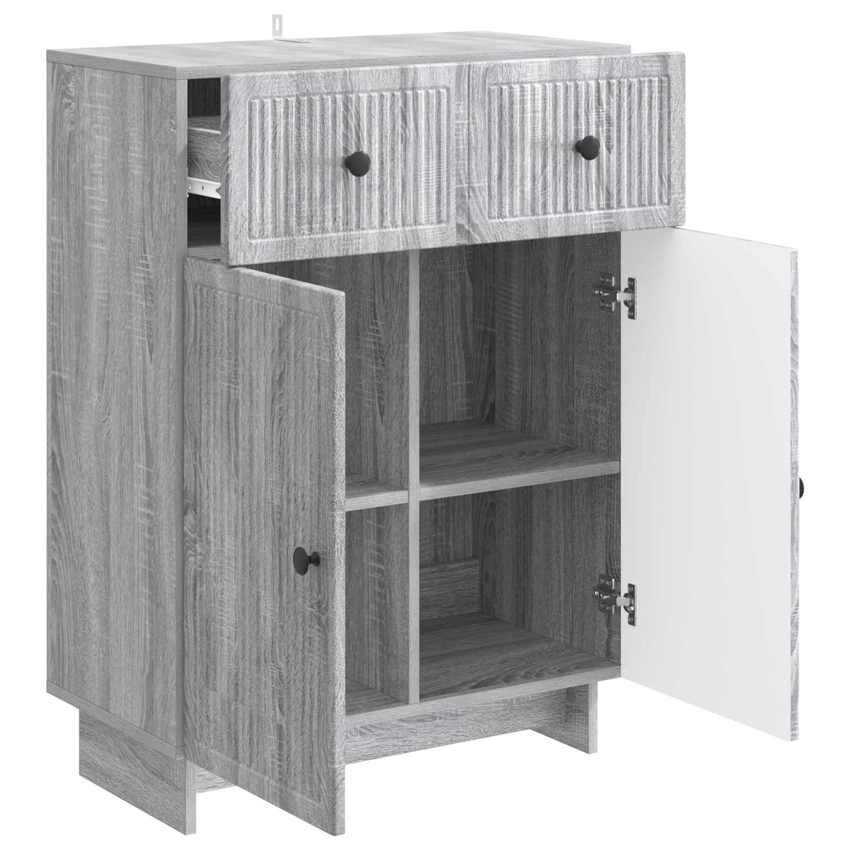 Sideboard Grå sonoma-eg 66 x 34,5 x 90 cm Konstrueret træ