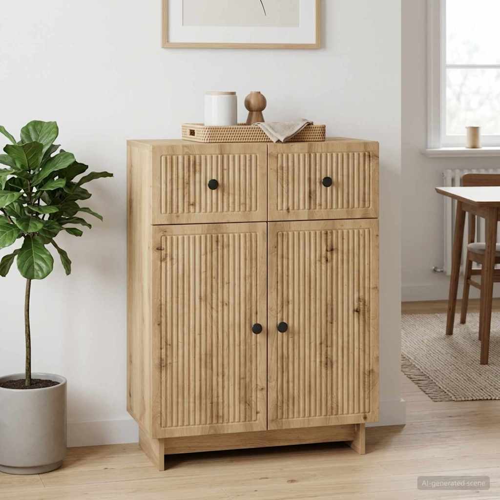 Sideboard Artisan-eg 66 x 34,5 x 90 cm Konstrueret træ