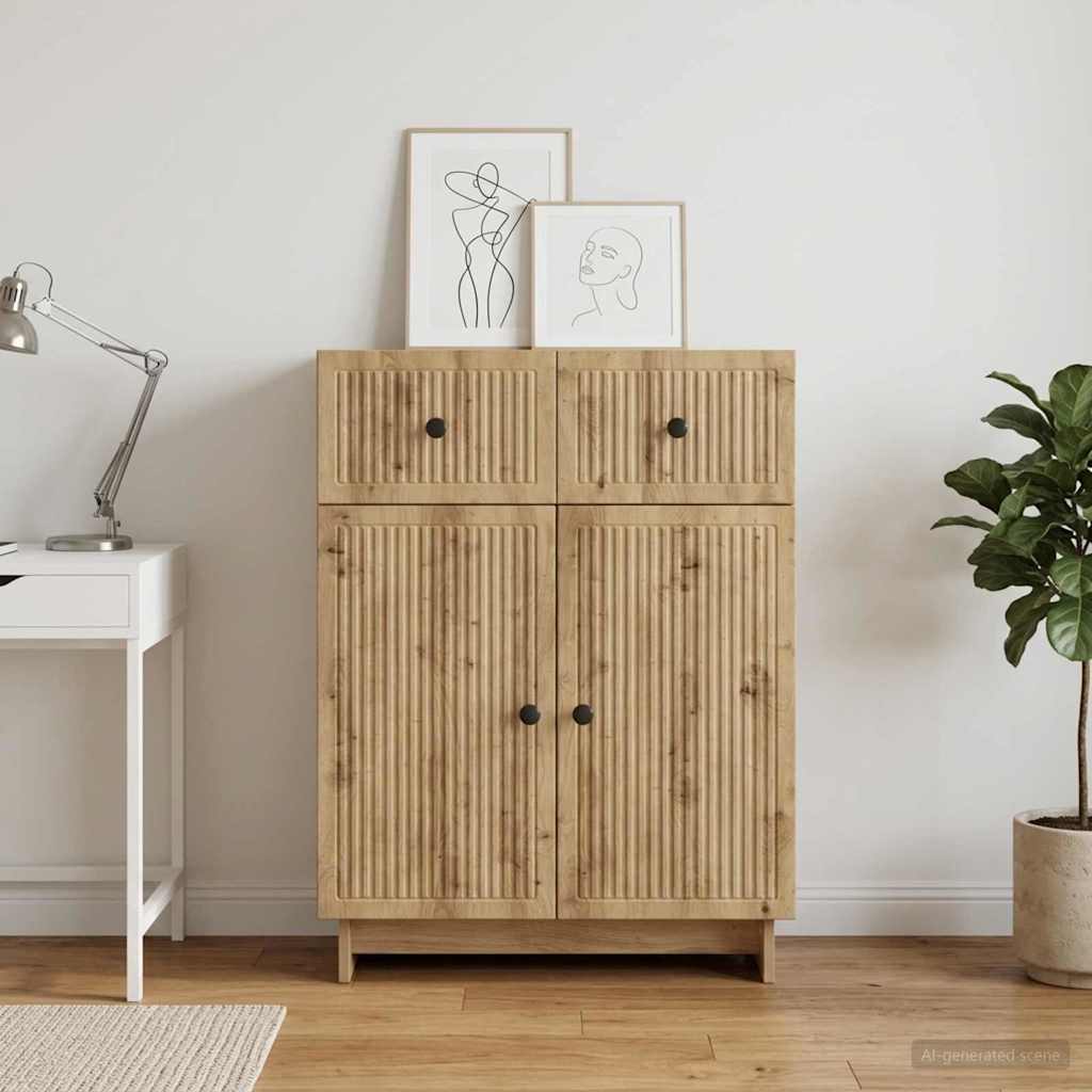 Sideboard Artisan-eg 66 x 34,5 x 90 cm Konstrueret træ