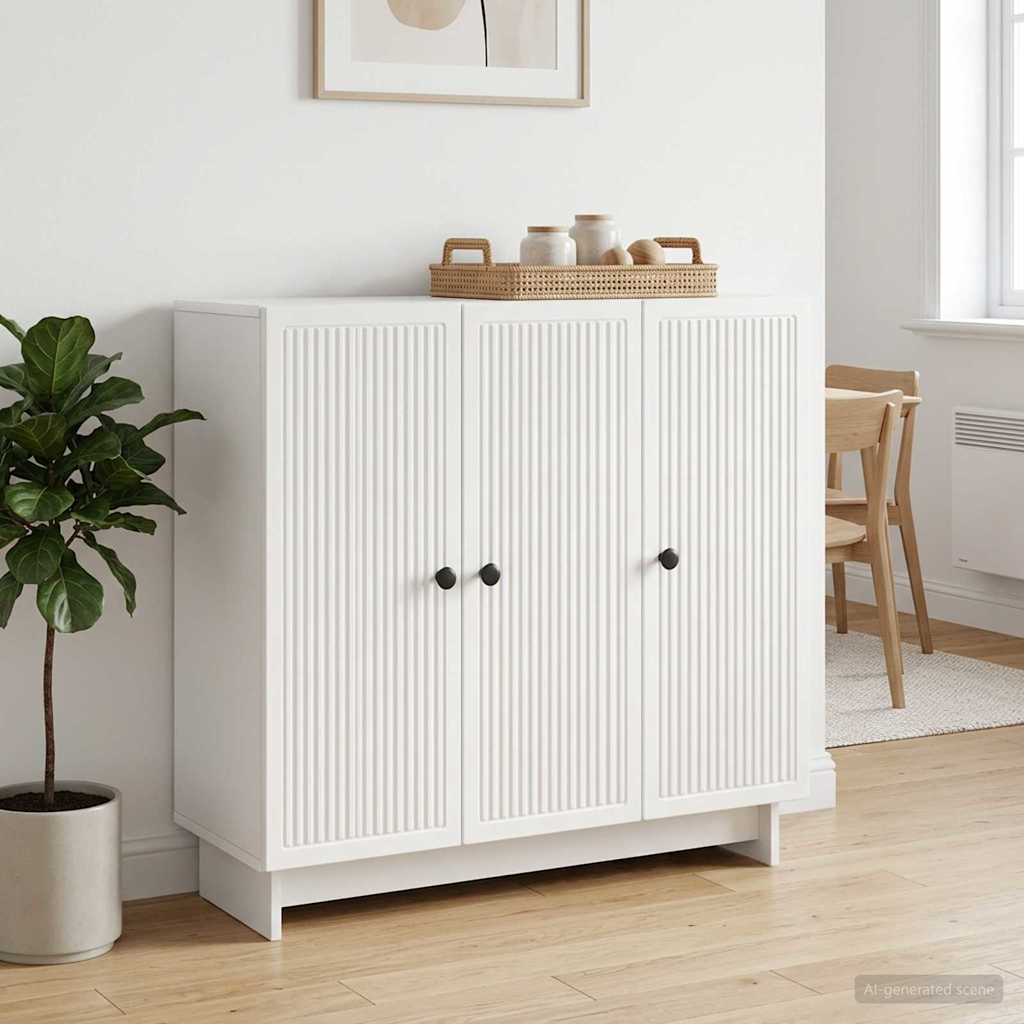 Sideboard Hvid 89 x 34,5 x 80 cm Konstrueret træ