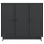 Sideboard Sort 89 x 34,5 x 80 cm Konstrueret træ