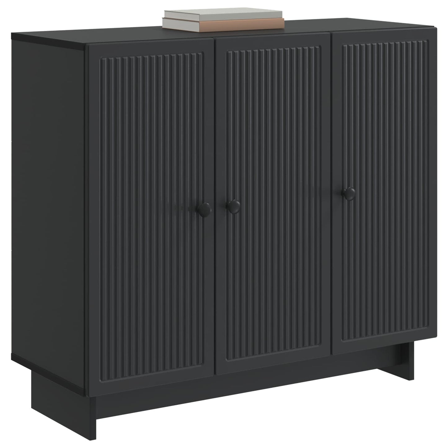 Sideboard Sort 89 x 34,5 x 80 cm Konstrueret træ