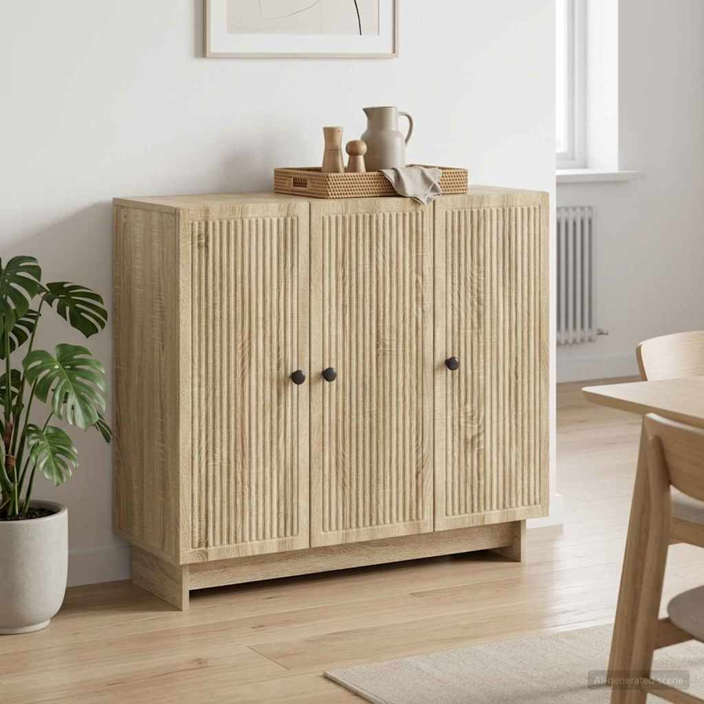 Sideboard Sonoma-eg 89 x 34,5 x 80 cm Konstrueret træ