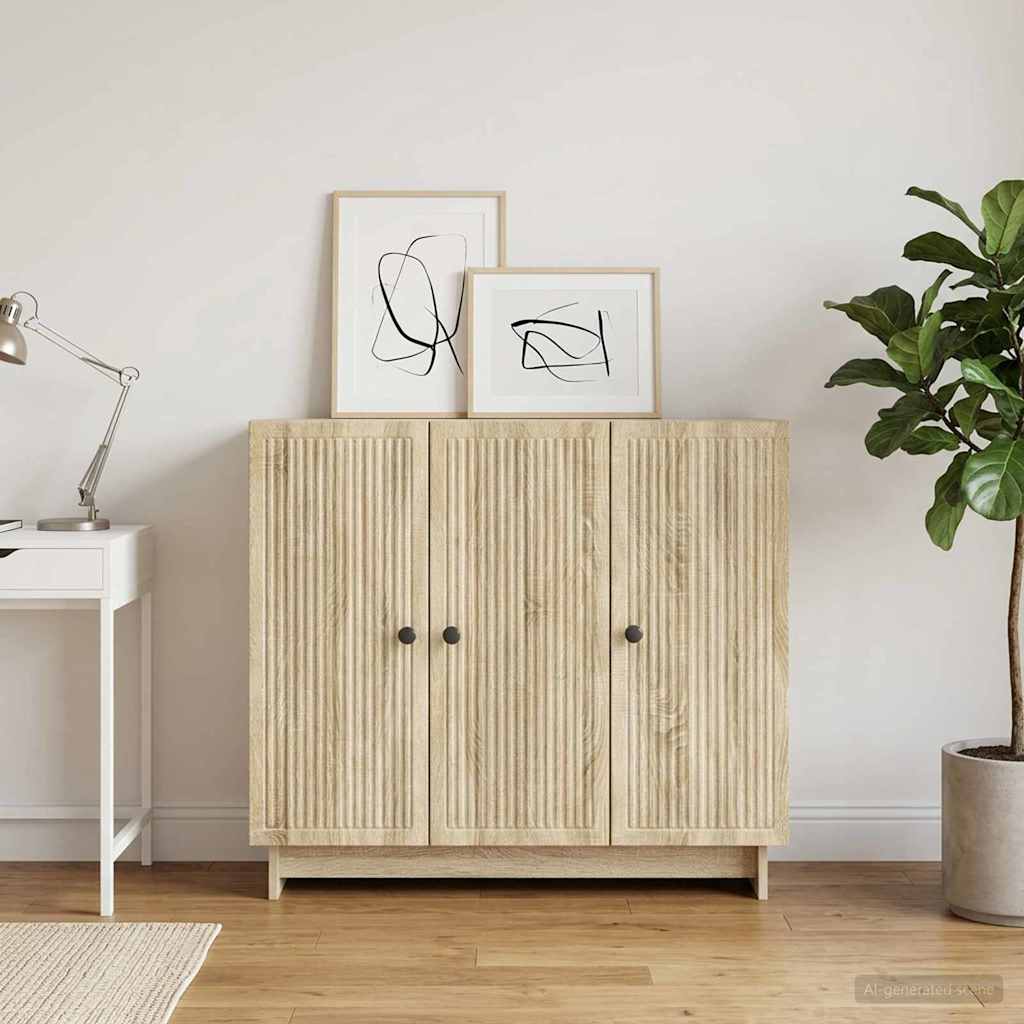 Sideboard Sonoma-eg 89 x 34,5 x 80 cm Konstrueret træ