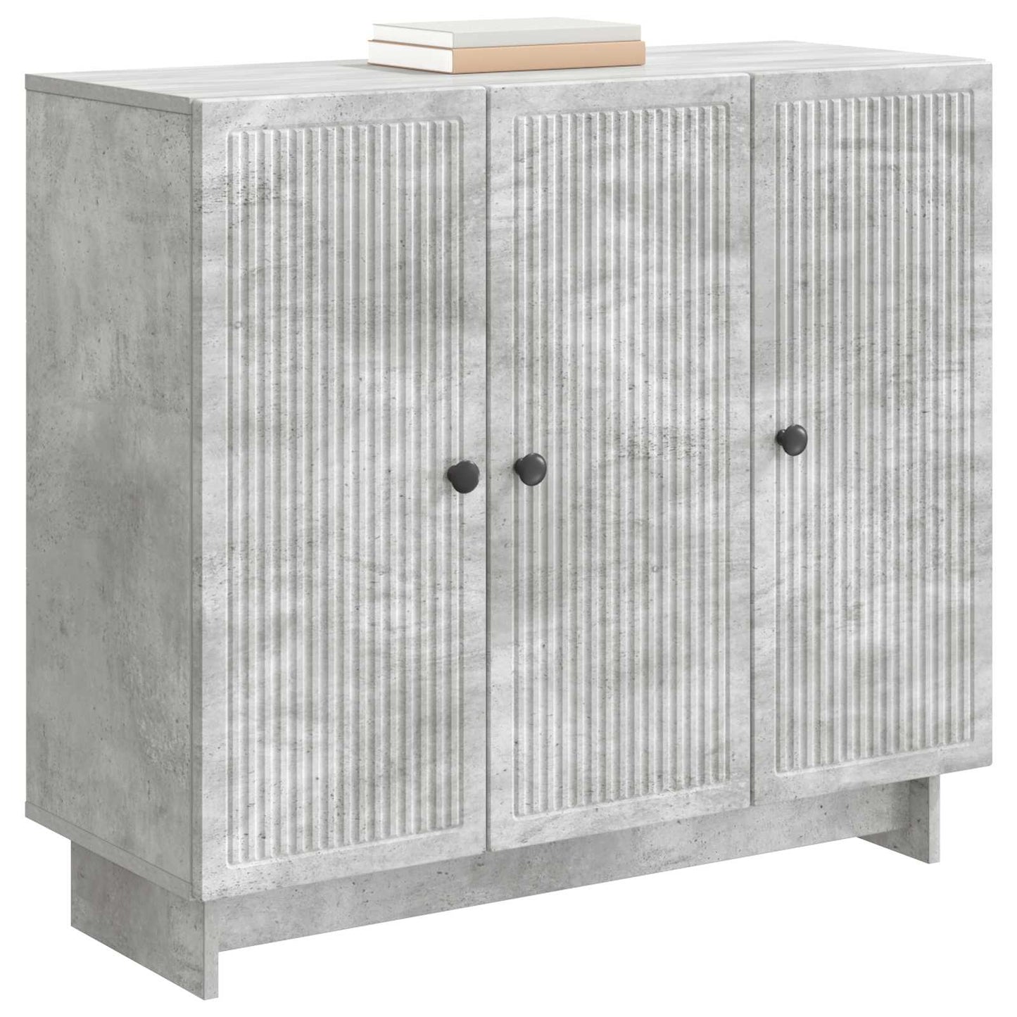 Sideboard Betongrå 89 x 34,5 x 80 cm Konstrueret træ
