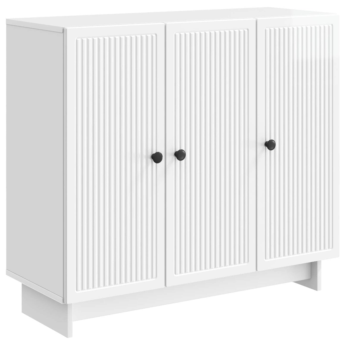 Sideboard Hvid højglans 89 x 34,5 x 80 cm Konstrueret træ