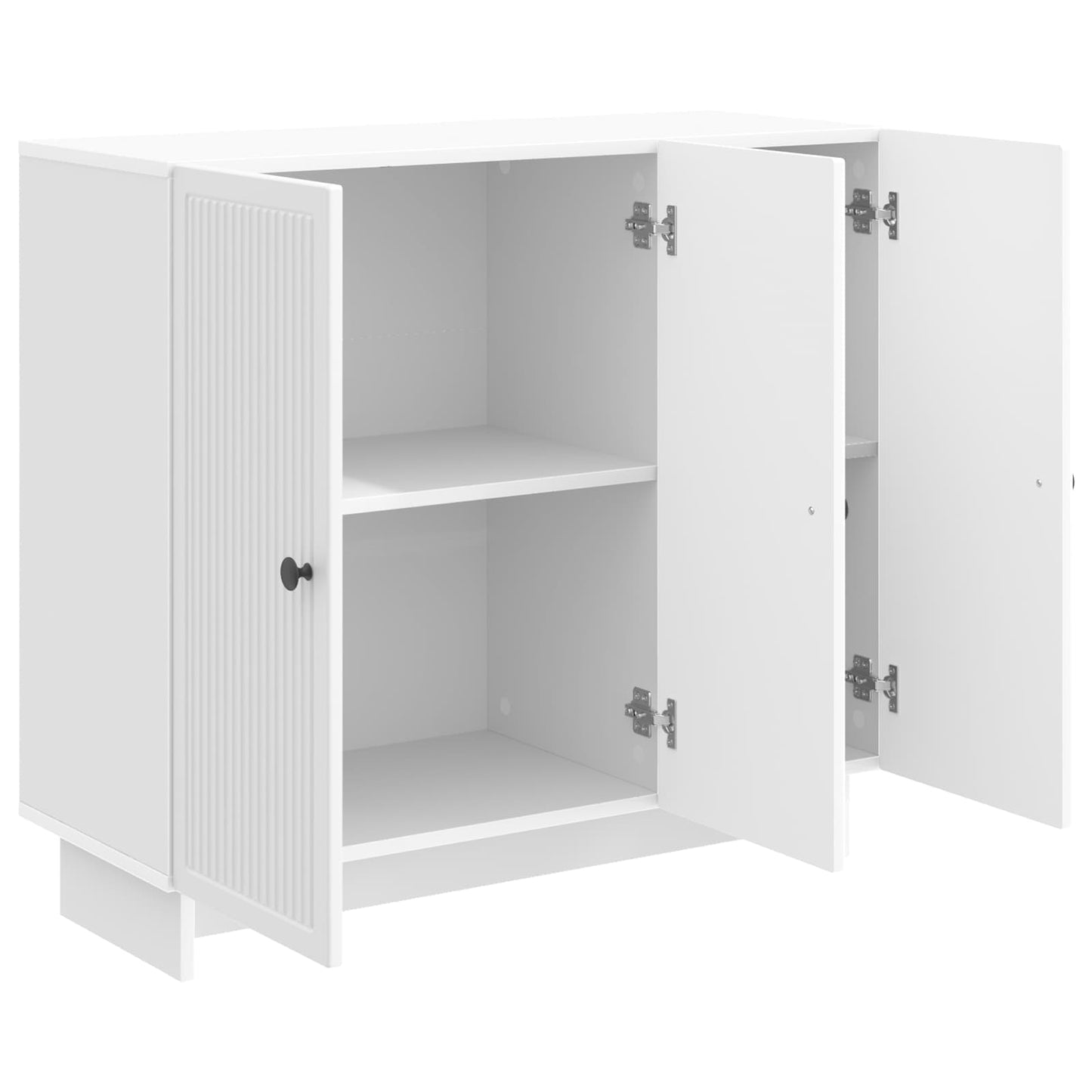Sideboard Hvid højglans 89 x 34,5 x 80 cm Konstrueret træ