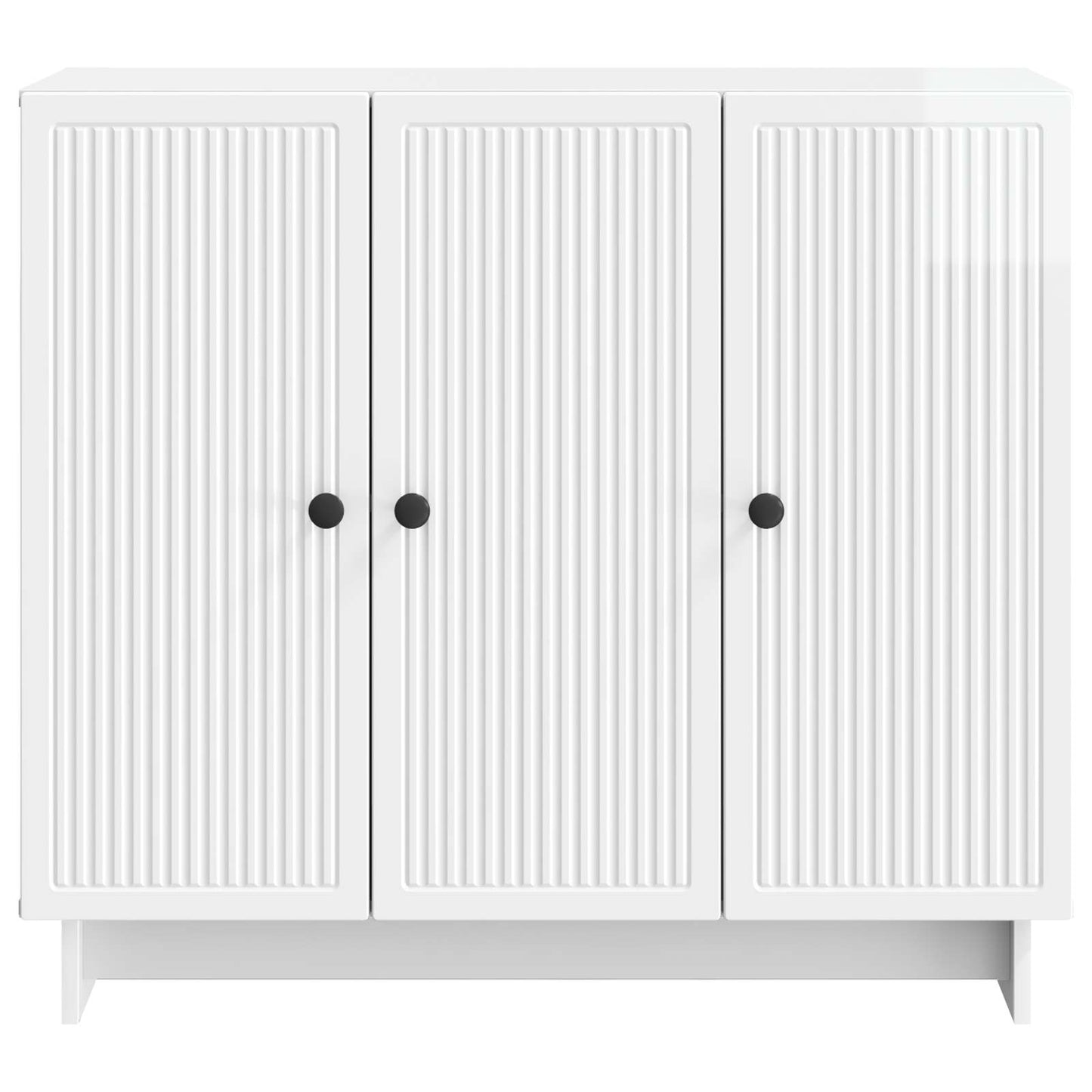 Sideboard Hvid højglans 89 x 34,5 x 80 cm Konstrueret træ