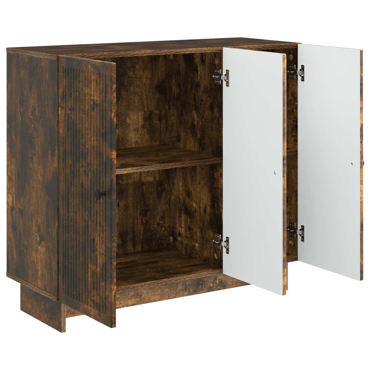 Sideboard Røget eg 89 x 34,5 x 80 cm Konstrueret træ