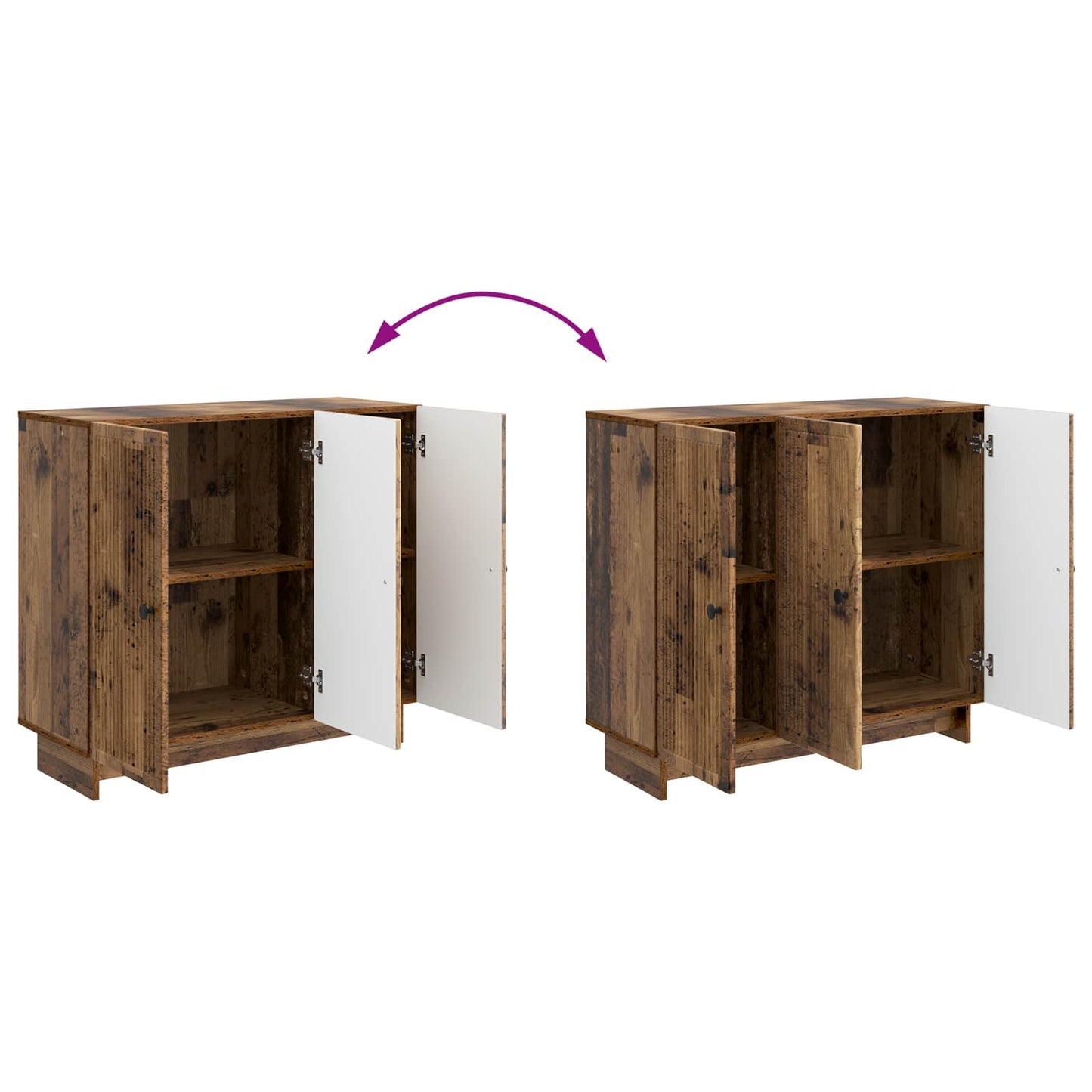 Sideboard Gammelt træ 89 x 34,5 x 80 cm Konstrueret træ