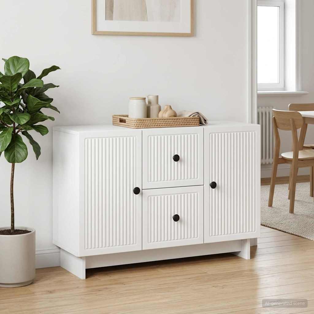 Sideboard Hvid 89 x 34,5 x 60 cm Konstrueret træ