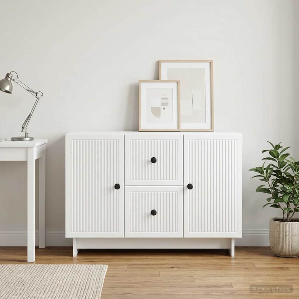 Sideboard Hvid 89 x 34,5 x 60 cm Konstrueret træ