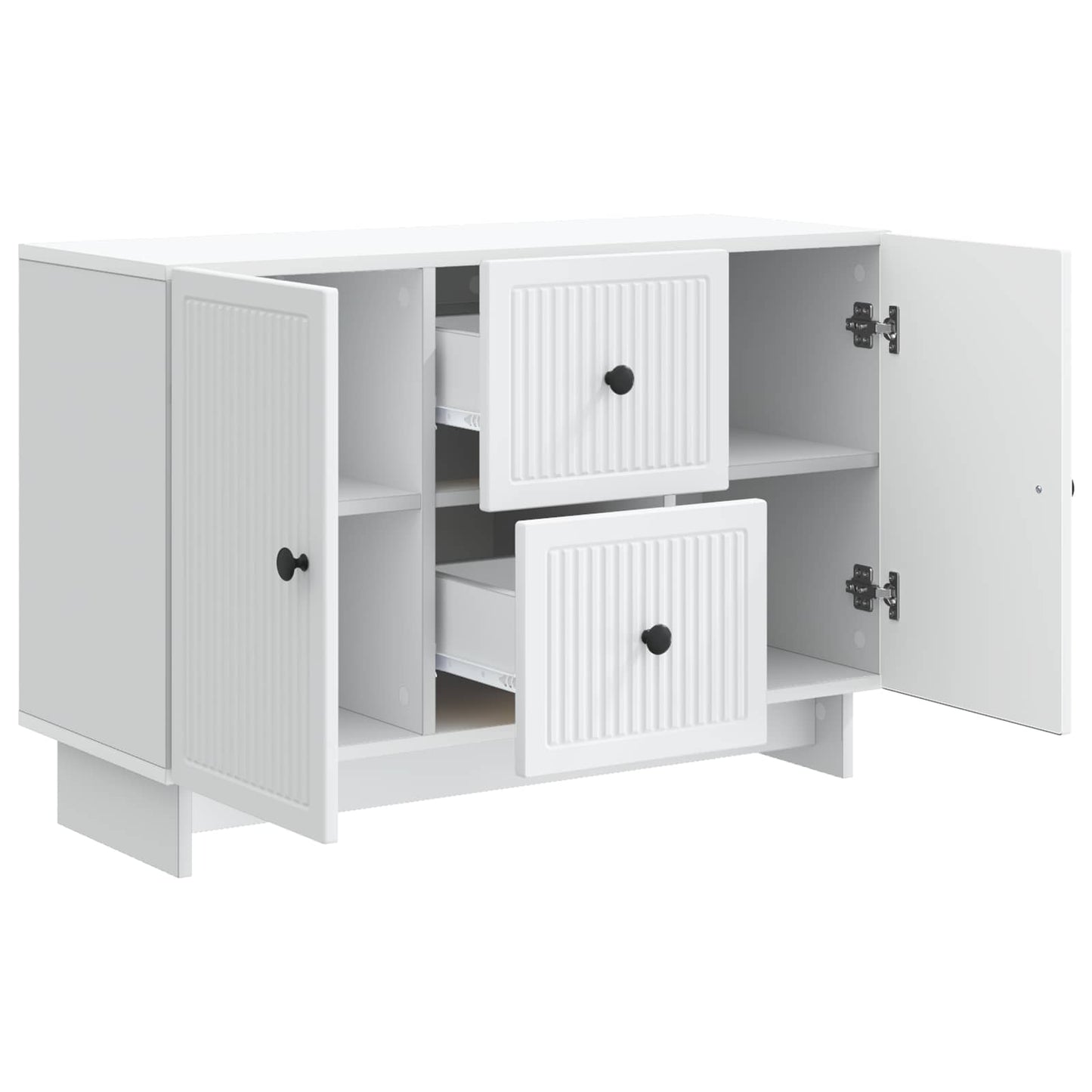 Sideboard Hvid 89 x 34,5 x 60 cm Konstrueret træ