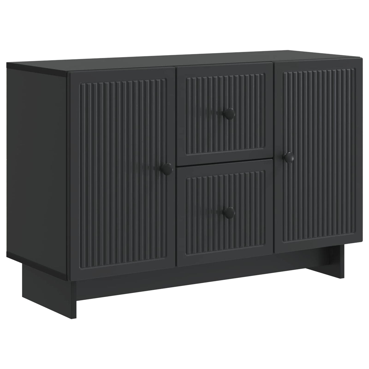 Sideboard med skuffe Sort 89 x 34,5 x 60 cm Konstrueret træ