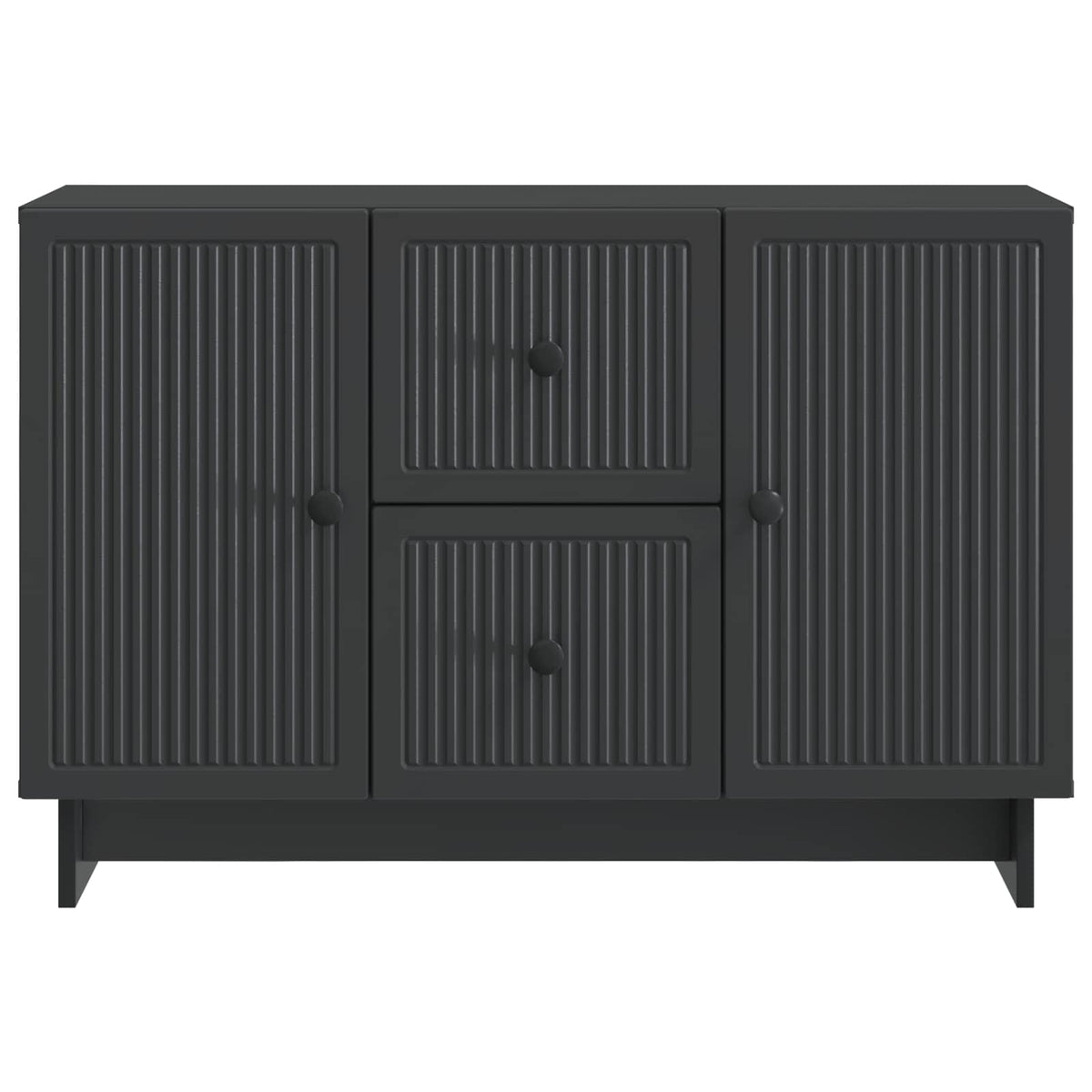 Sideboard med skuffe Sort 89 x 34,5 x 60 cm Konstrueret træ