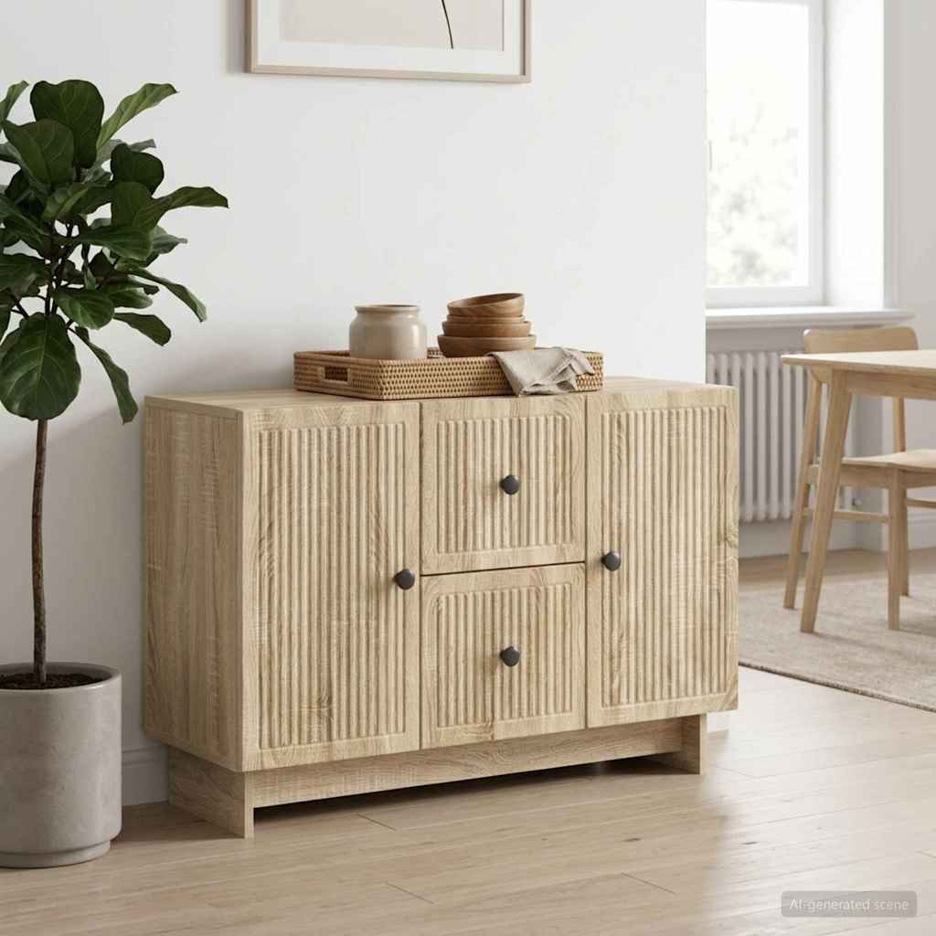Sideboard Sonoma-eg 89 x 34,5 x 60 cm Konstrueret træ