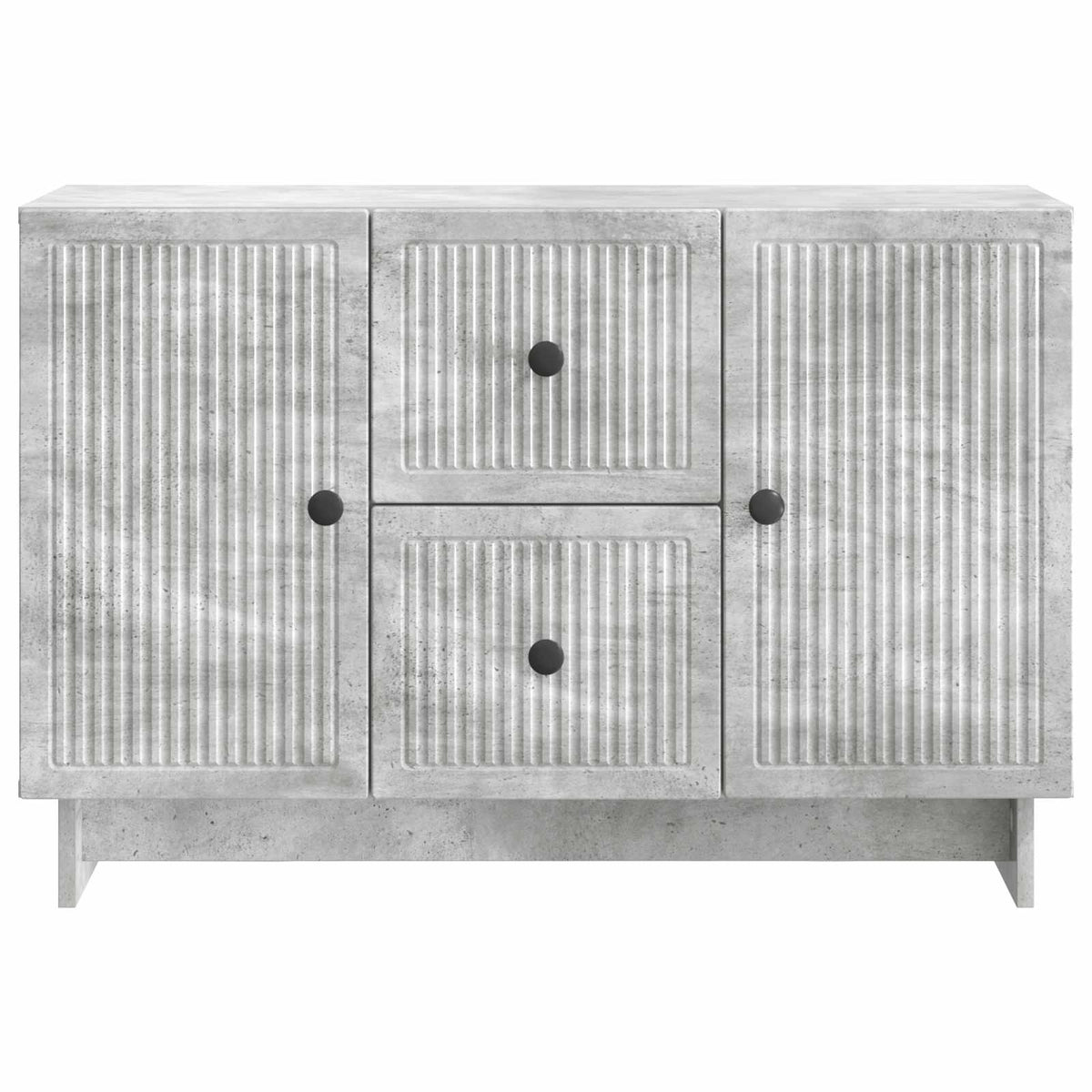 Sideboard med skuffe Betongrå 89 x 34,5 x 60 cm Konstrueret træ