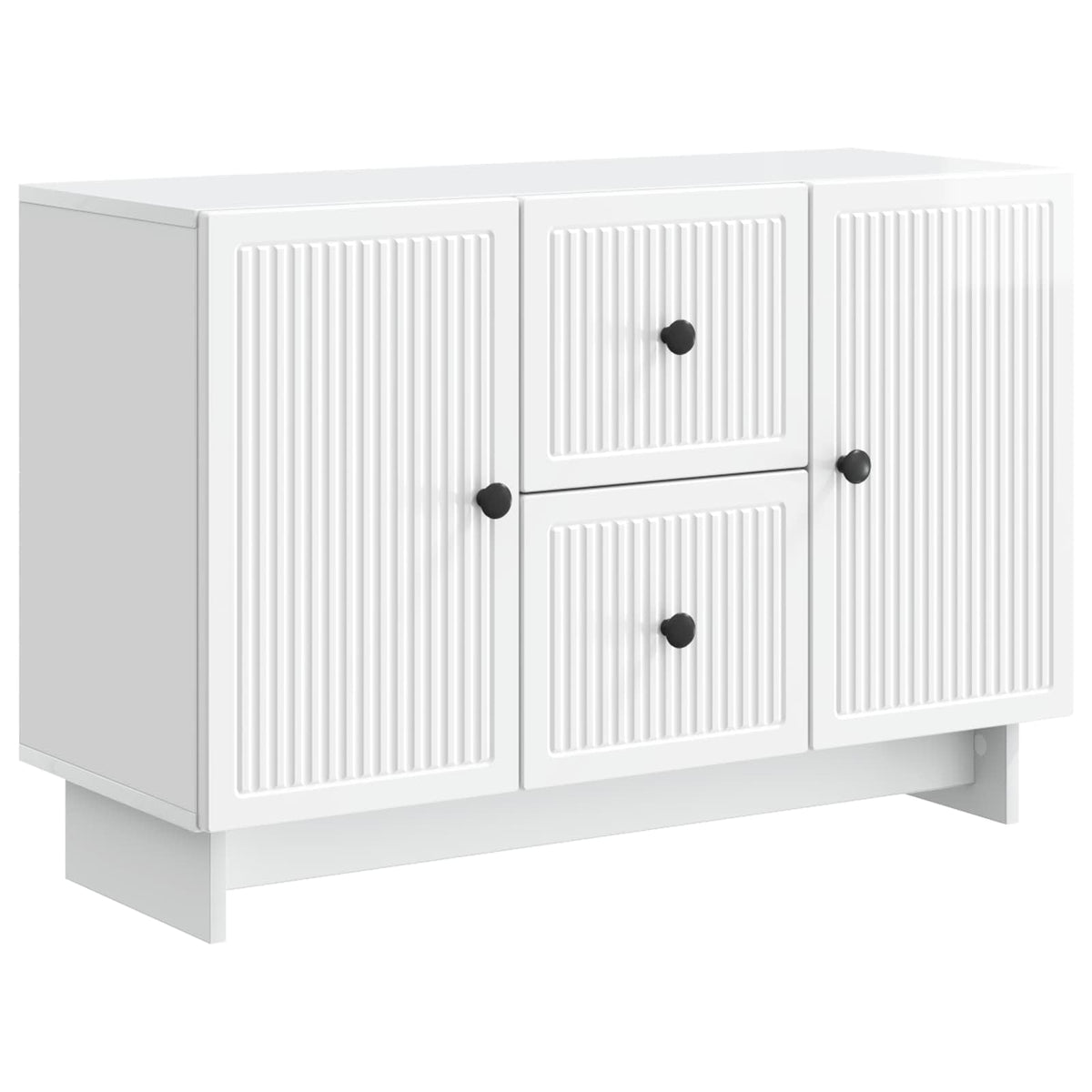 Sideboard Hvid højglans 89 x 34,5 x 60 cm Konstrueret træ